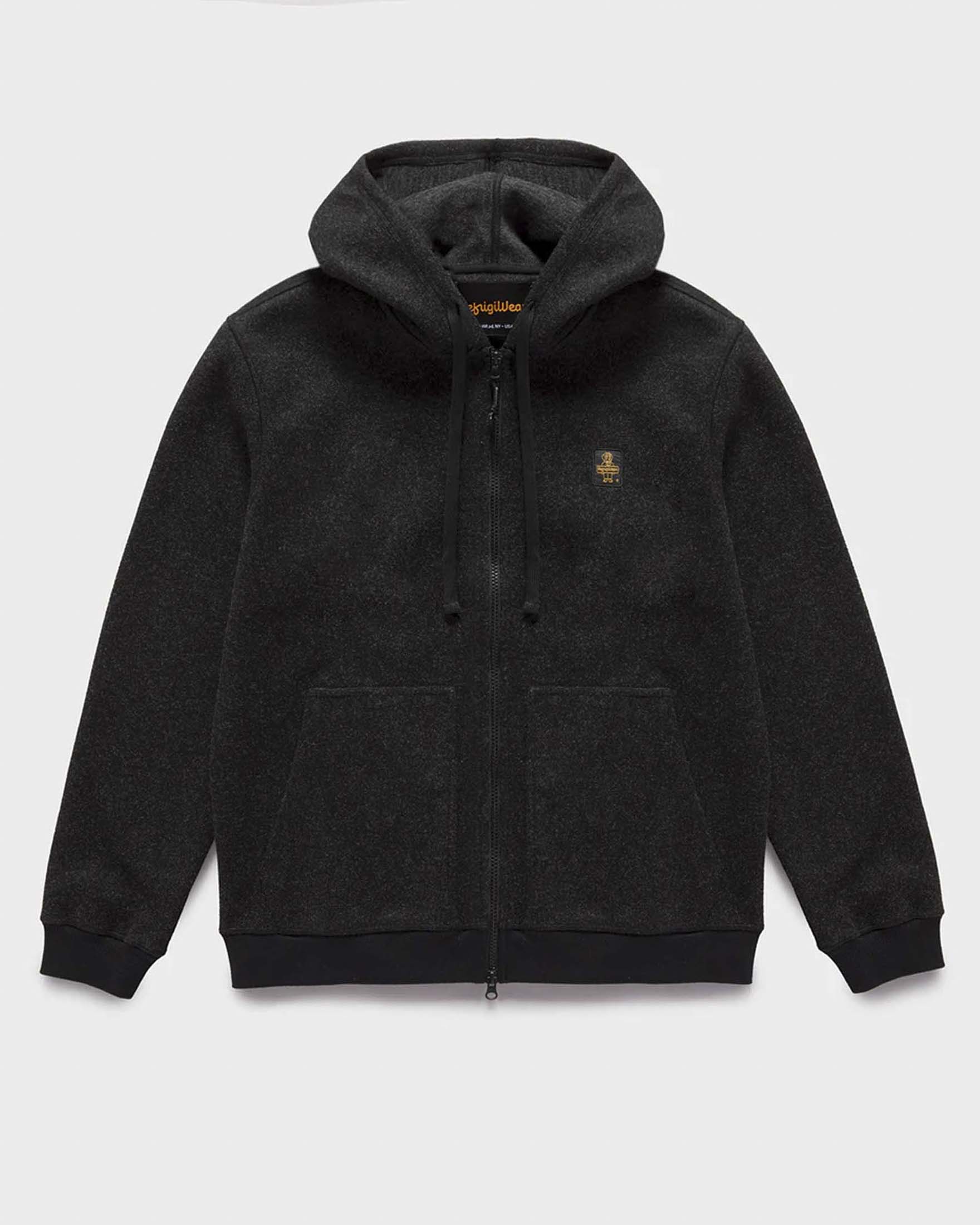 Giubbino Darken Knit Refrigiwear grigio antracite in misto viscosa effetto lana