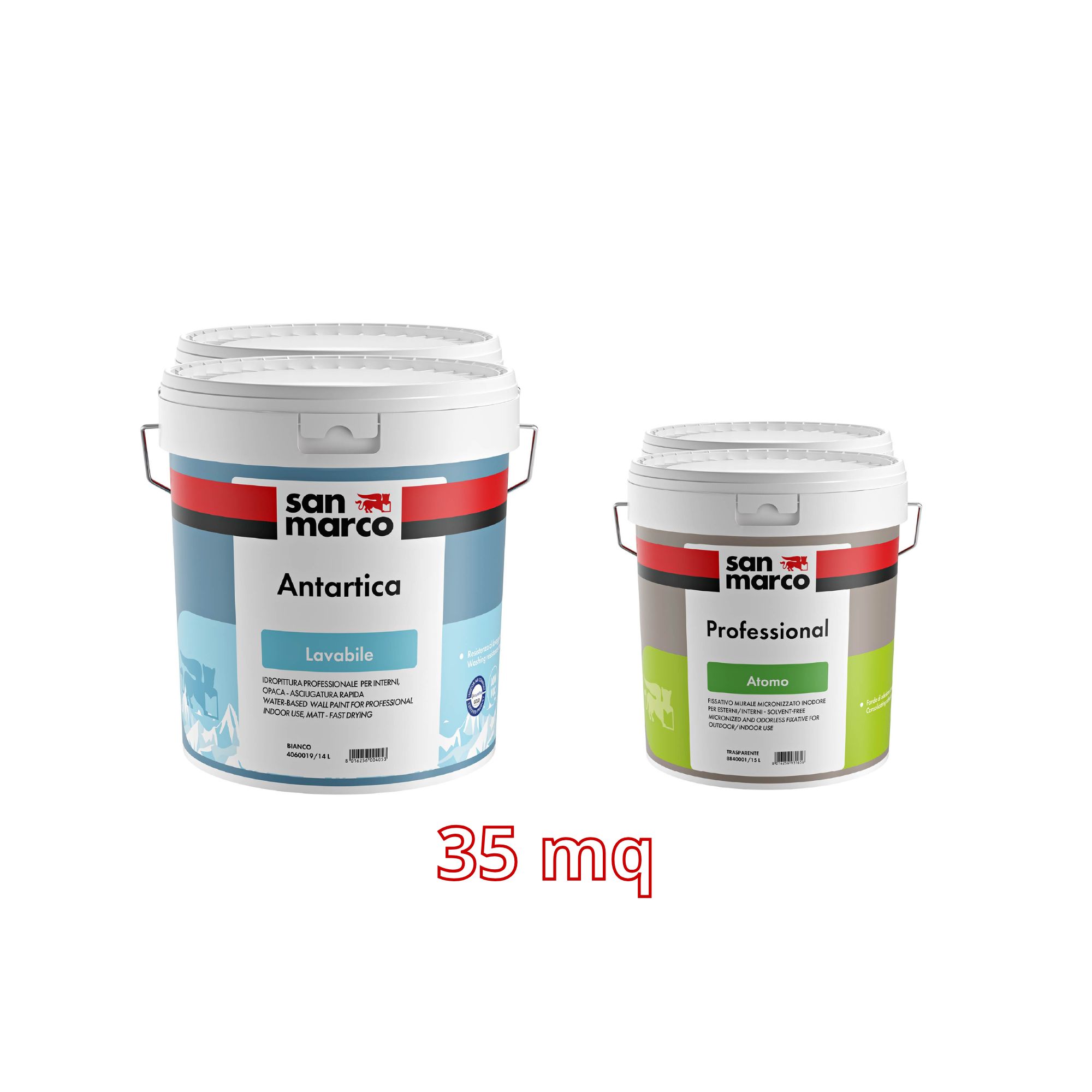 Kit pittura lavabile – 35mq Bianca