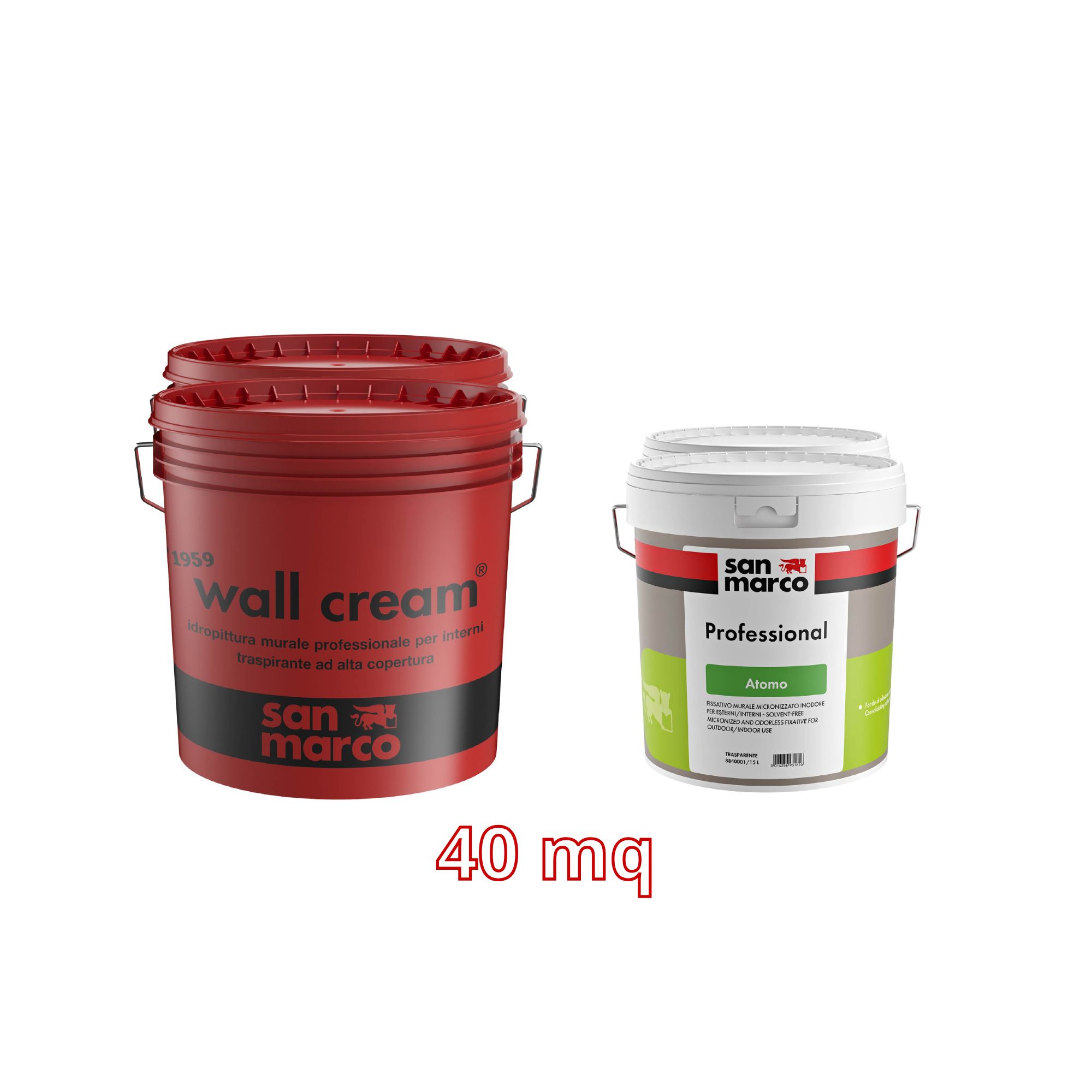 Kit pittura traspirante – 40mq Bianca