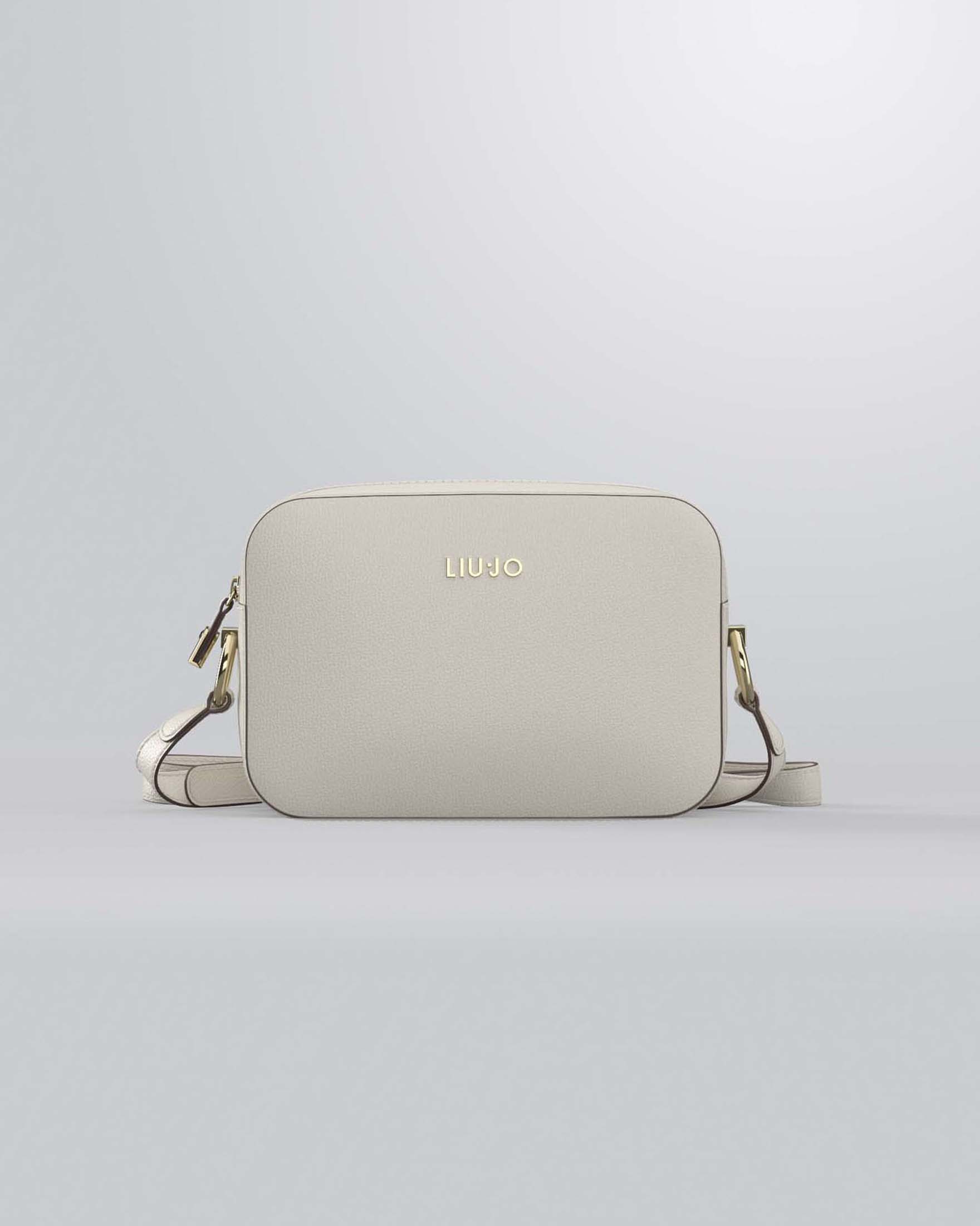 Borsa a tracolla Liu Jo Accessories bianca con logo metallico frontale