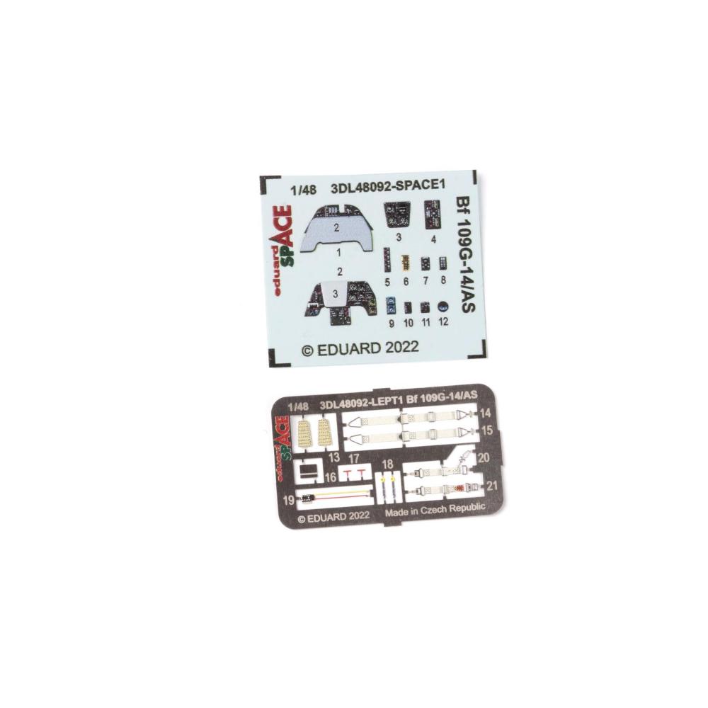 EDUARD: 1:48 Messerschmitt Bf-109G-14/AS SPACE -3D Decals+ PE | Steel ...