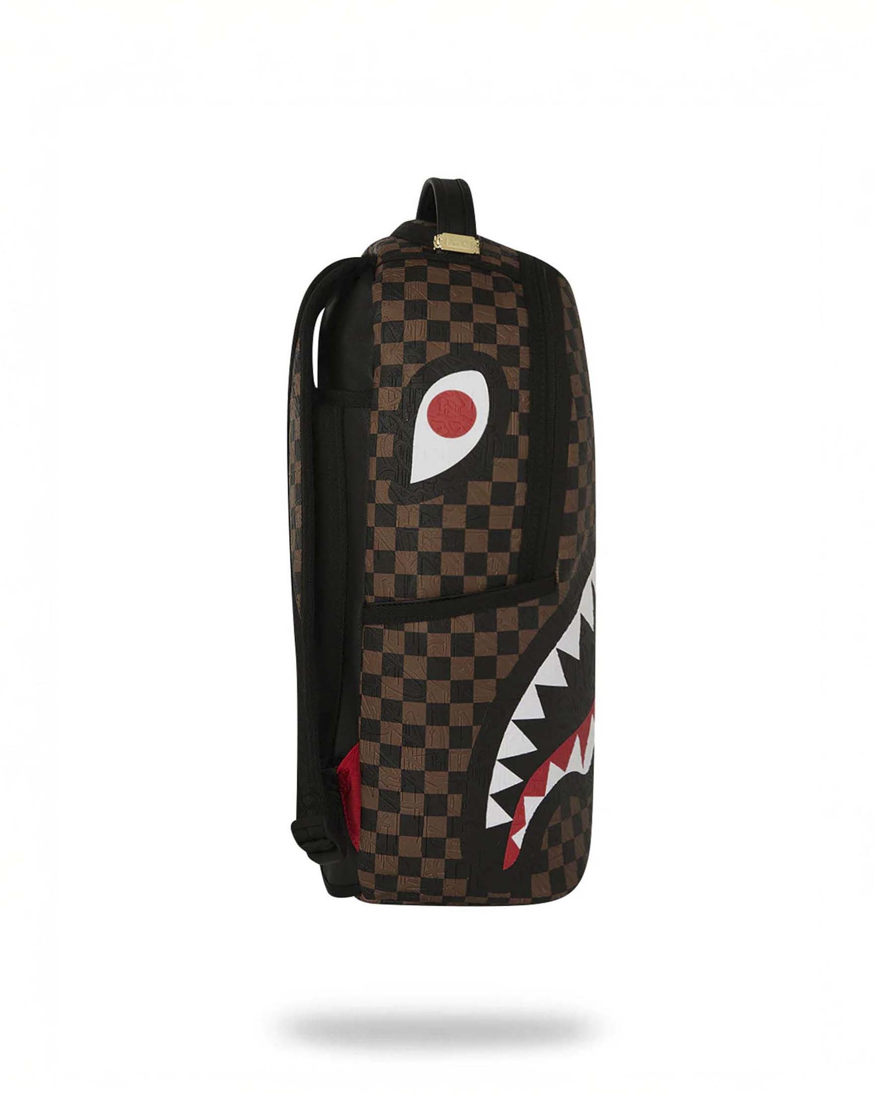 Zaino Sprayground Check 2 Emboss in similpelle con motivo a scacchi neri e marroni image
