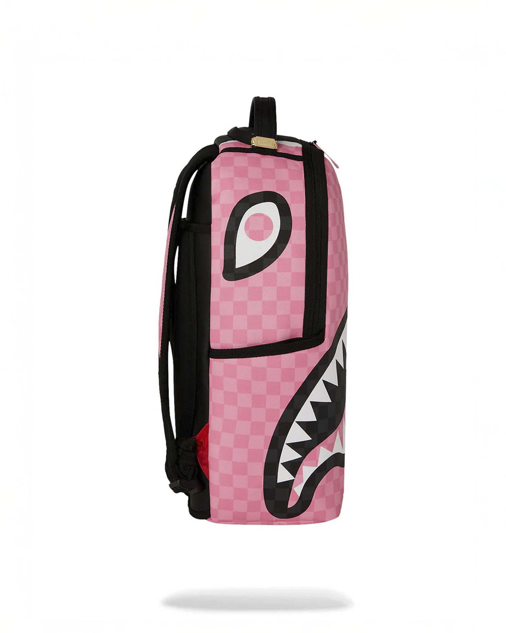 Zaino Sprayground Pink and Black tear Sip in similpelle con motivo a scacchi neri e rosa image
