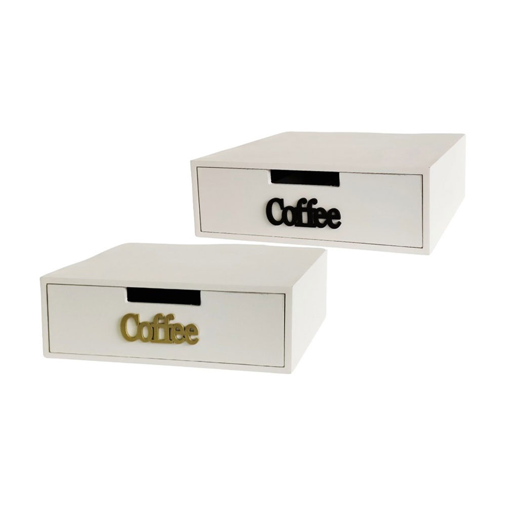 Cosentino Cassetto Porta Cialde Coffee In Legno 30x30x10h Cm Colori Assortiti