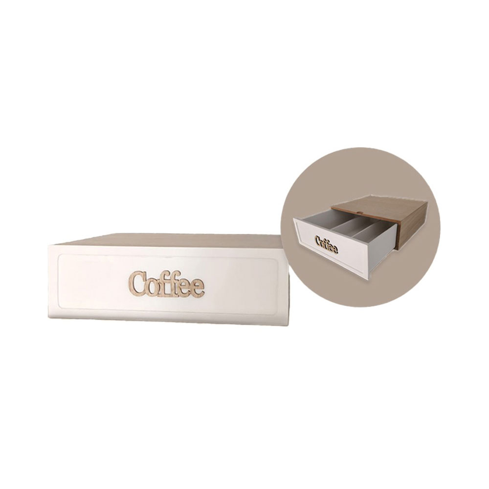 Cosentino Cassetto Porta Cialde Miele In Legno 30x30x10h Cm 