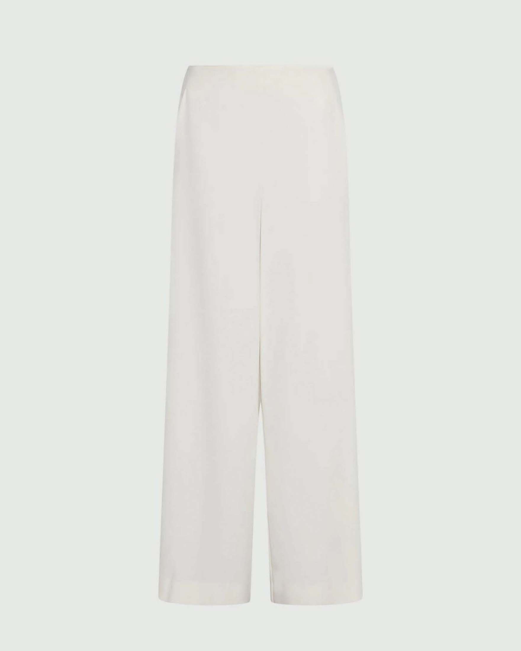Pantalone ampio bianco Marella Art. 365 in crêpe envers satin
