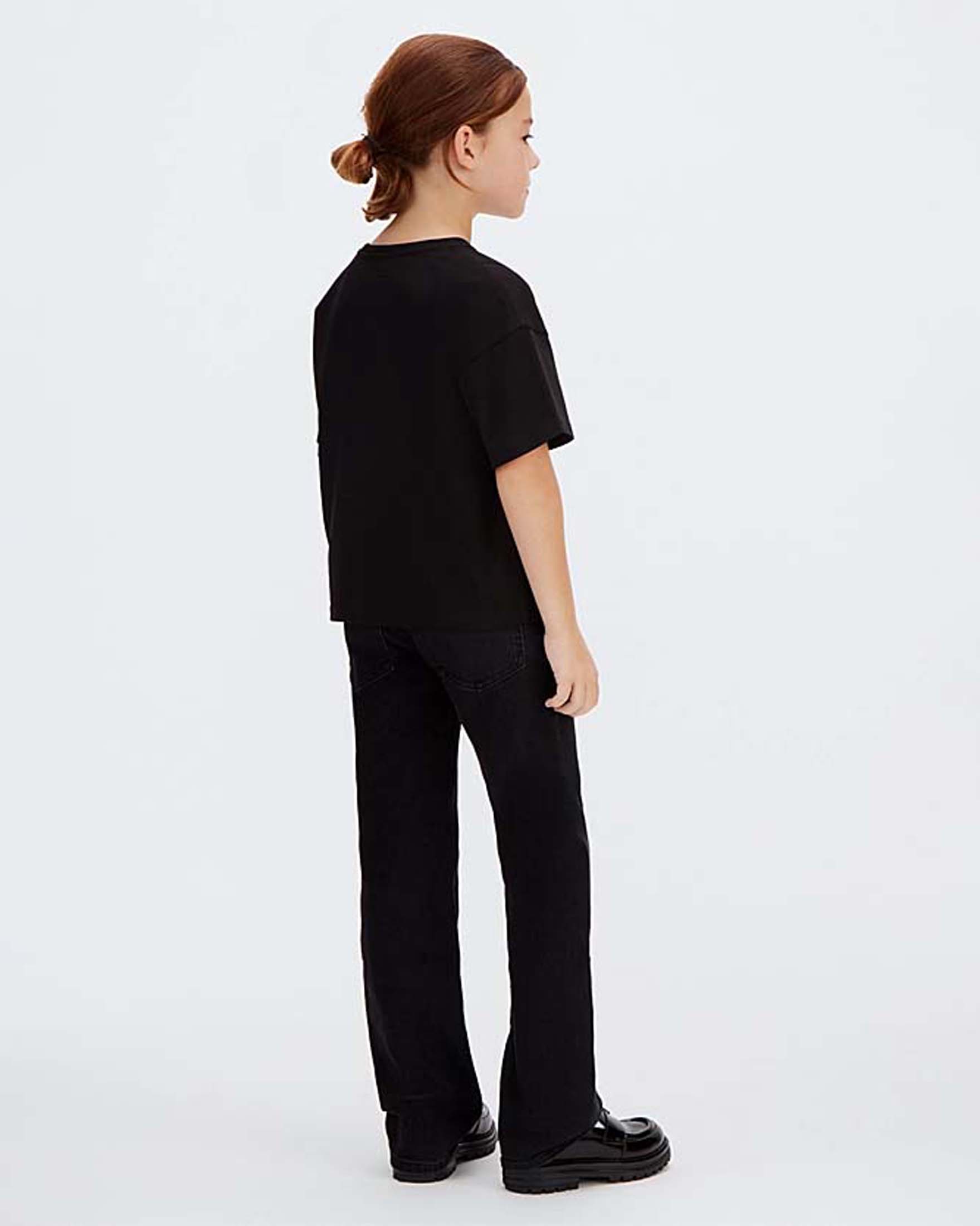 T-shirt Calvin Klein nera con logo monogram bianco image