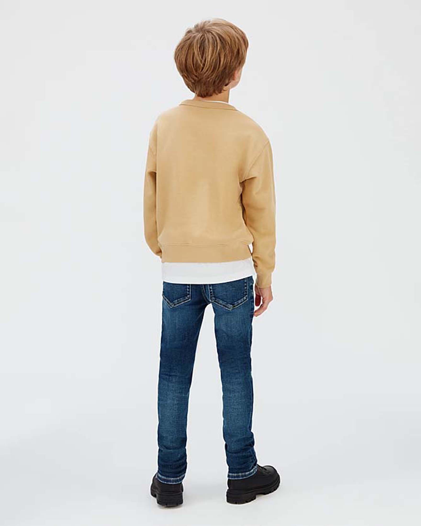 Jeans slim Calvin Klein lavaggio scuro stone washed in misto cotone image