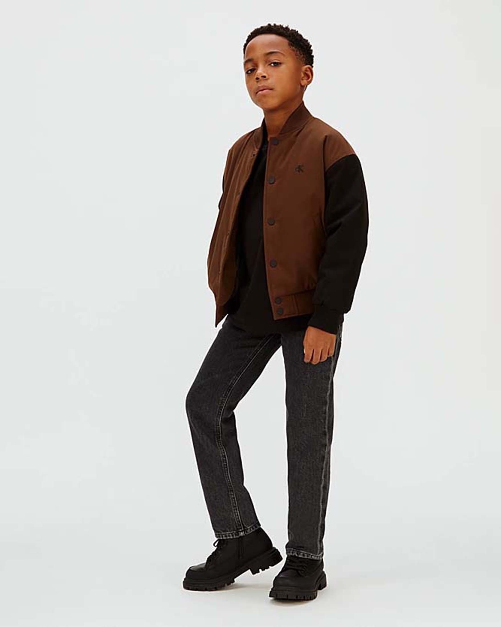 Straight jeans nero stone washed