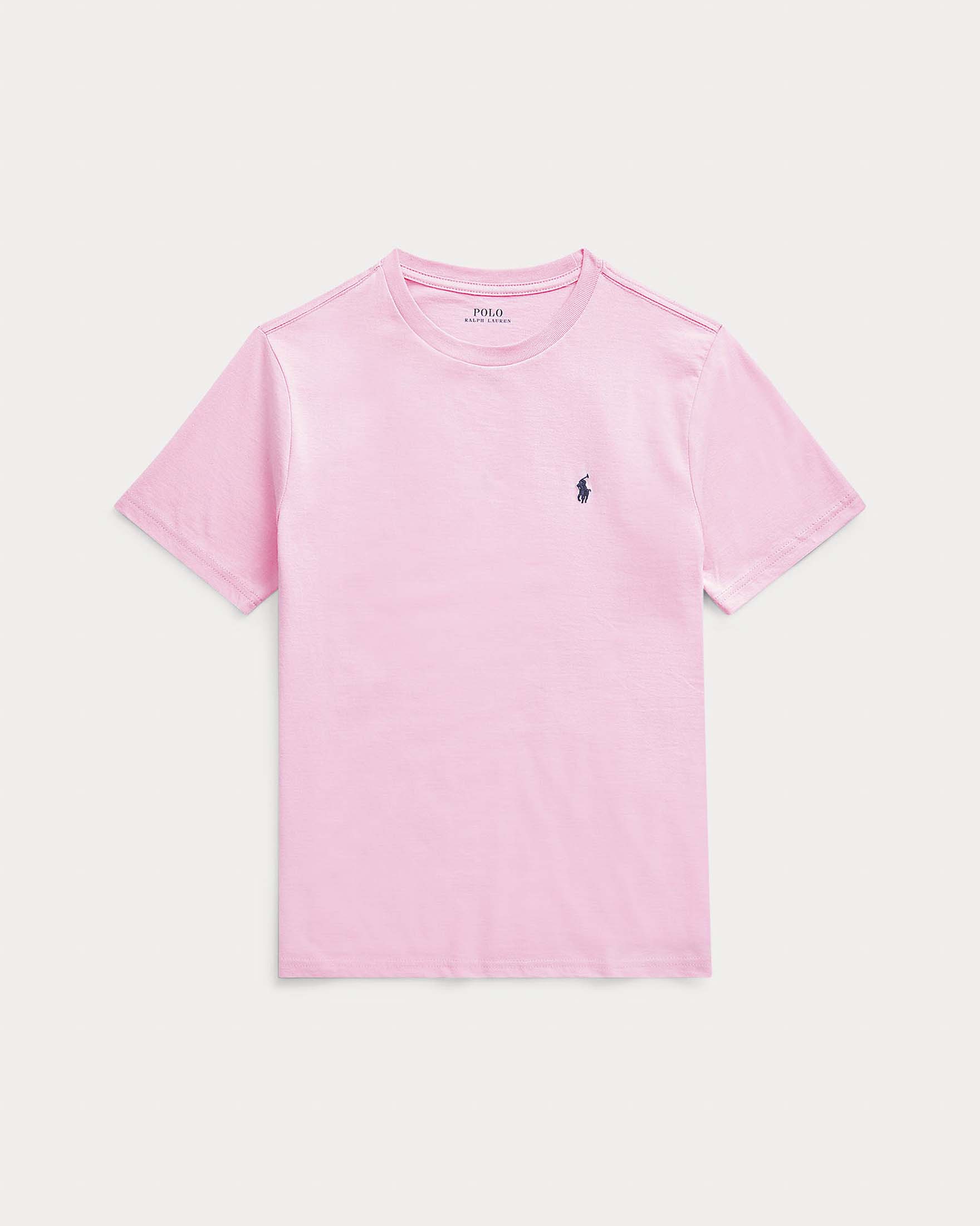 T-shirt Polo Ralph Lauren rosa mezza manica con logo pony blu