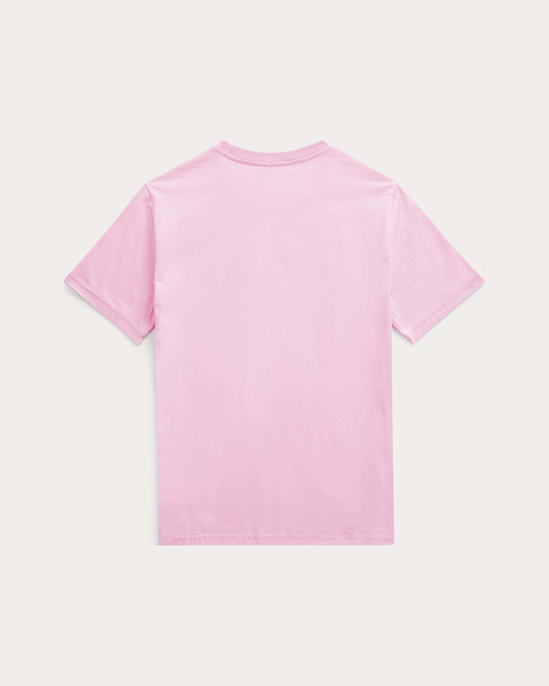 T-shirt Polo Ralph Lauren rosa mezza manica con logo pony blu image