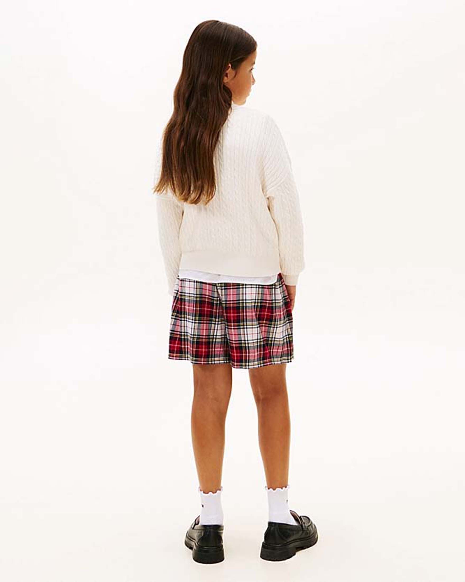 Maglioncino intrecciato Tommy Hilfiger avorio in puro cotone image