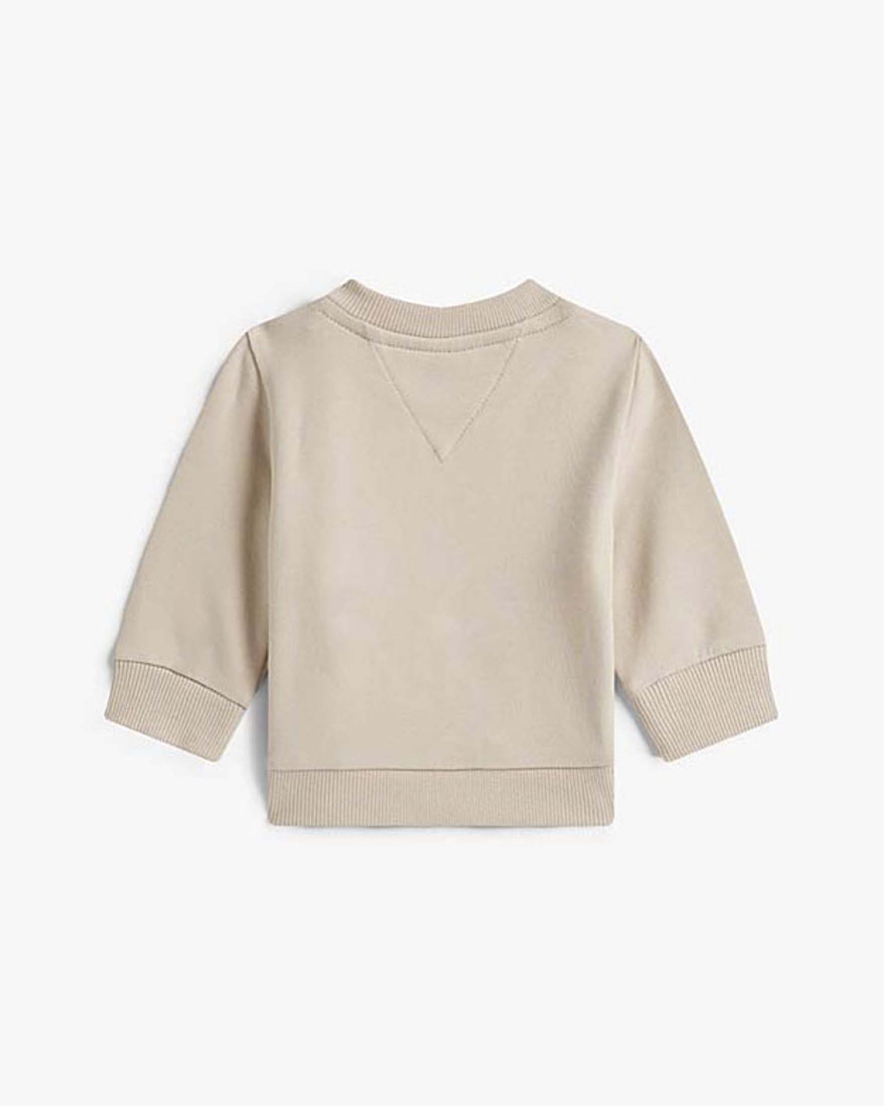 Felpa Tommy Hilfiger beige in cotone stretch image