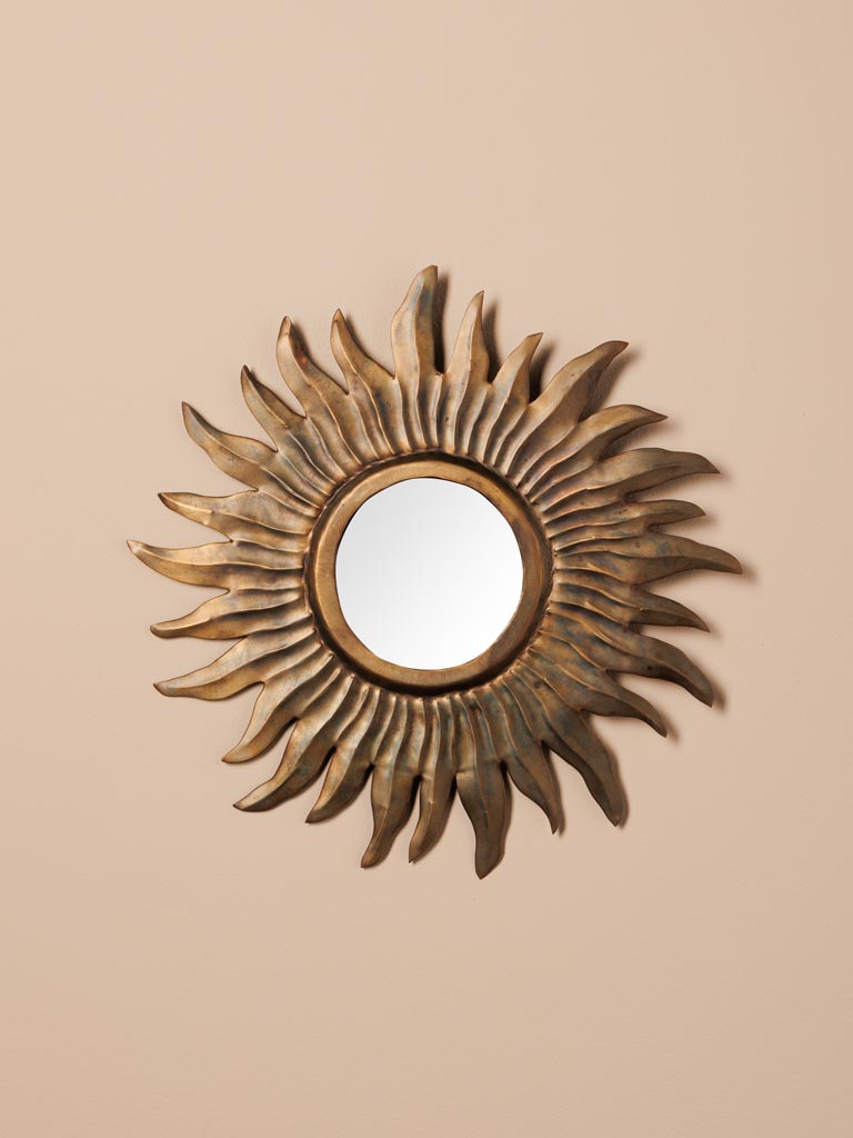 Specchio in Metallo Sole Bronzo d.28,5
