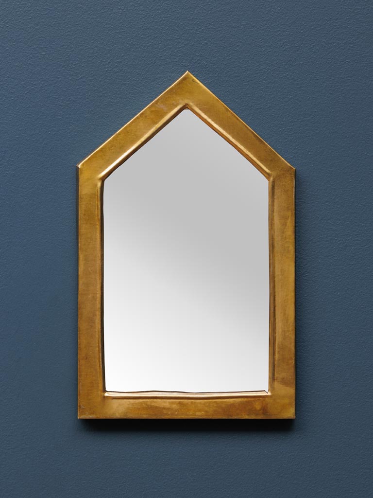 Specchio Dorato da Appendere Casetta 17,5x27,5h