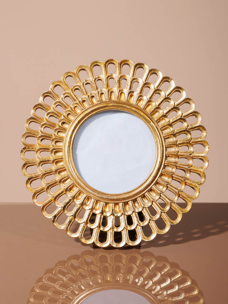 Portafoto Dorato Rotondo Traforato d.9 (d.20)