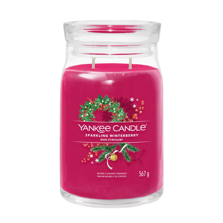 Giara Signature Grande Sparkling Winterberry 567 g. Yankee Candle