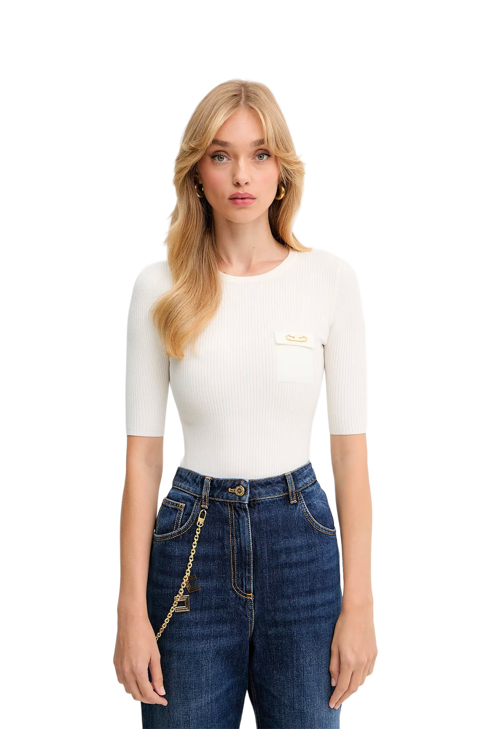 Maglia a Costine con Taschino