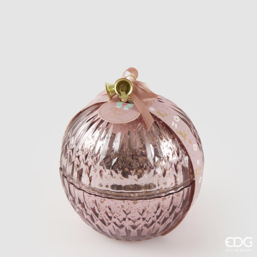 Candela Sfera Profumata Rosa con Coperchio Berry Fruit 210 gr. d.13 Edg