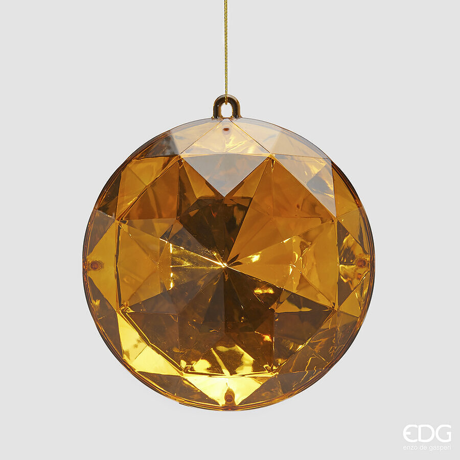 Decoro Diamante Rotondo da Appendere Ambra d.16 h.8,5 Edg