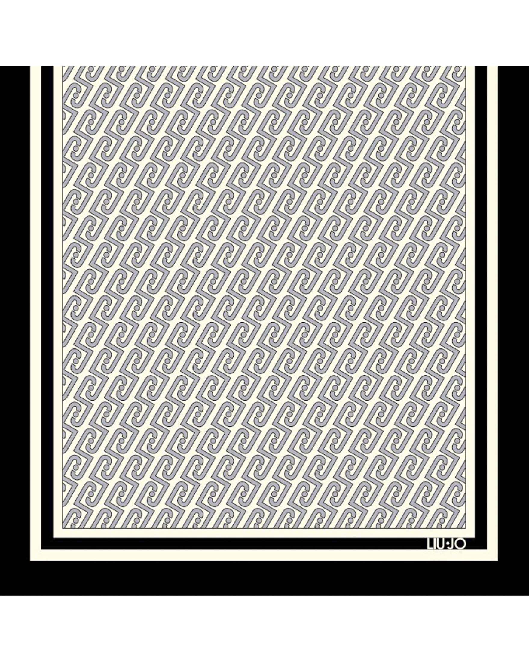 Sciarpa Liu Jo Accessories nera in tessuto con stampa logo allover