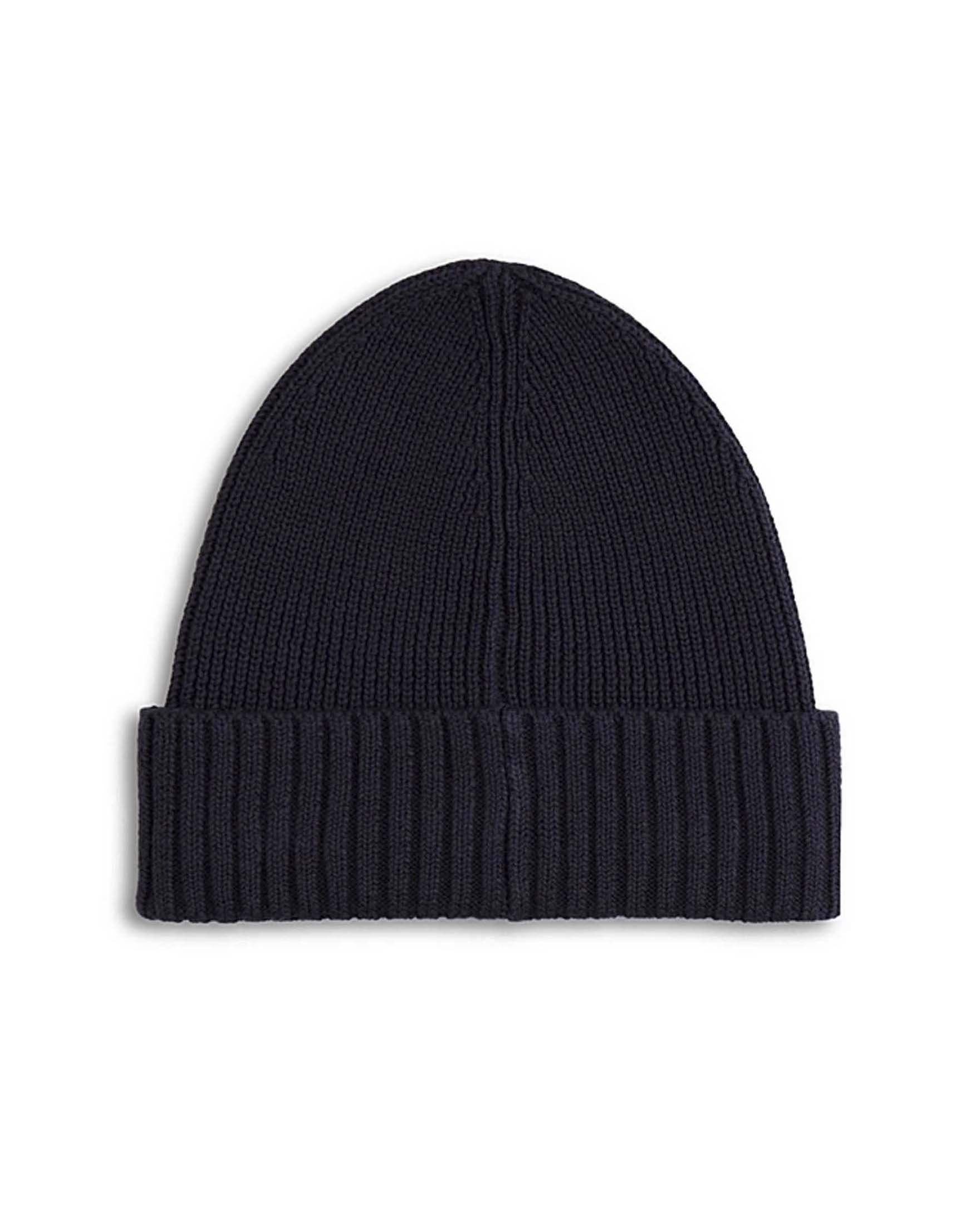 Berretto Tommy Hilfiger blu a costine con logo icon image