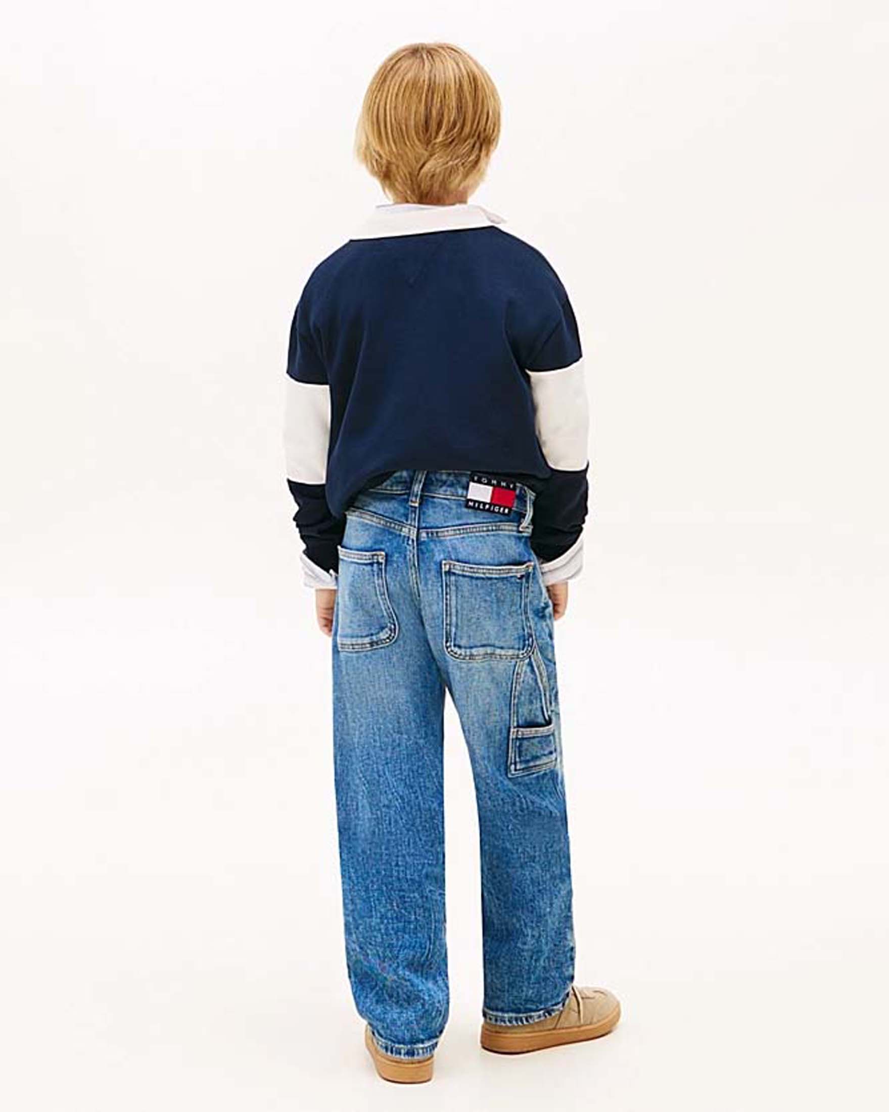 Jeans Tommy Hilfiger worker fit stone washed in cotone stretch image