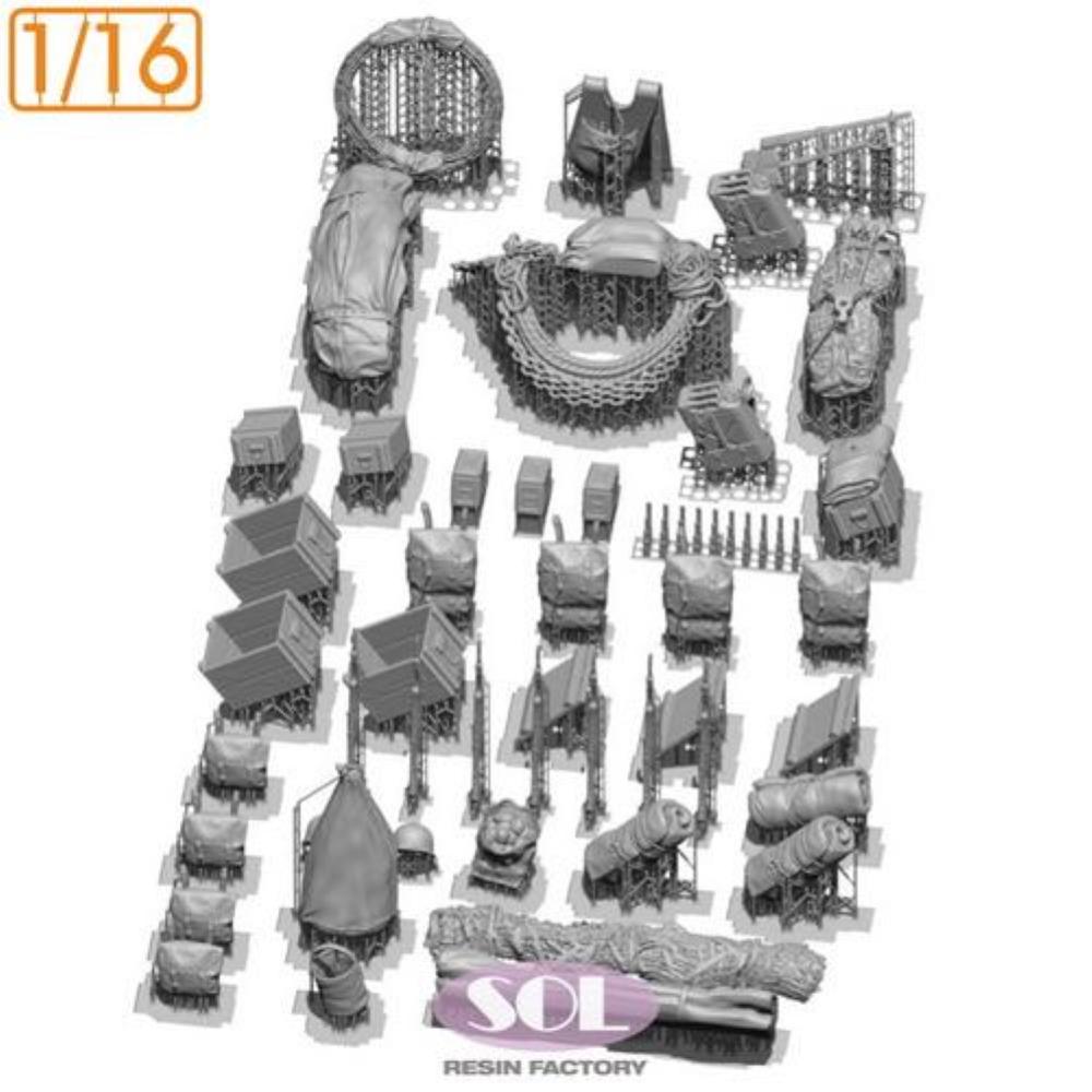 Sol Models SOL MODEL: 1:16; M3A1 Accessory Set (3D printed kit) 1:16 | Steel Models