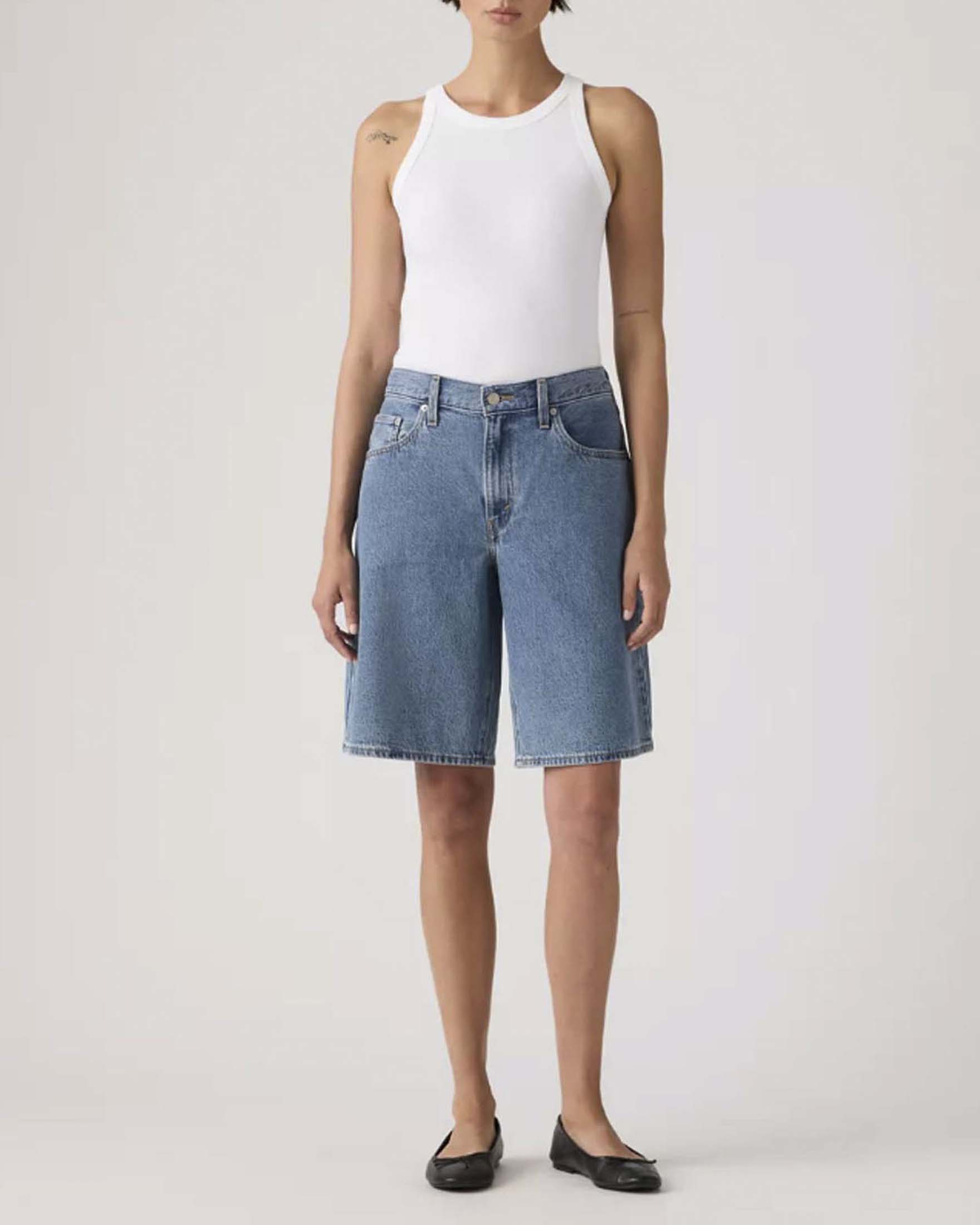 Bermuda Baggy Dad Jort Levi's lavaggio medio