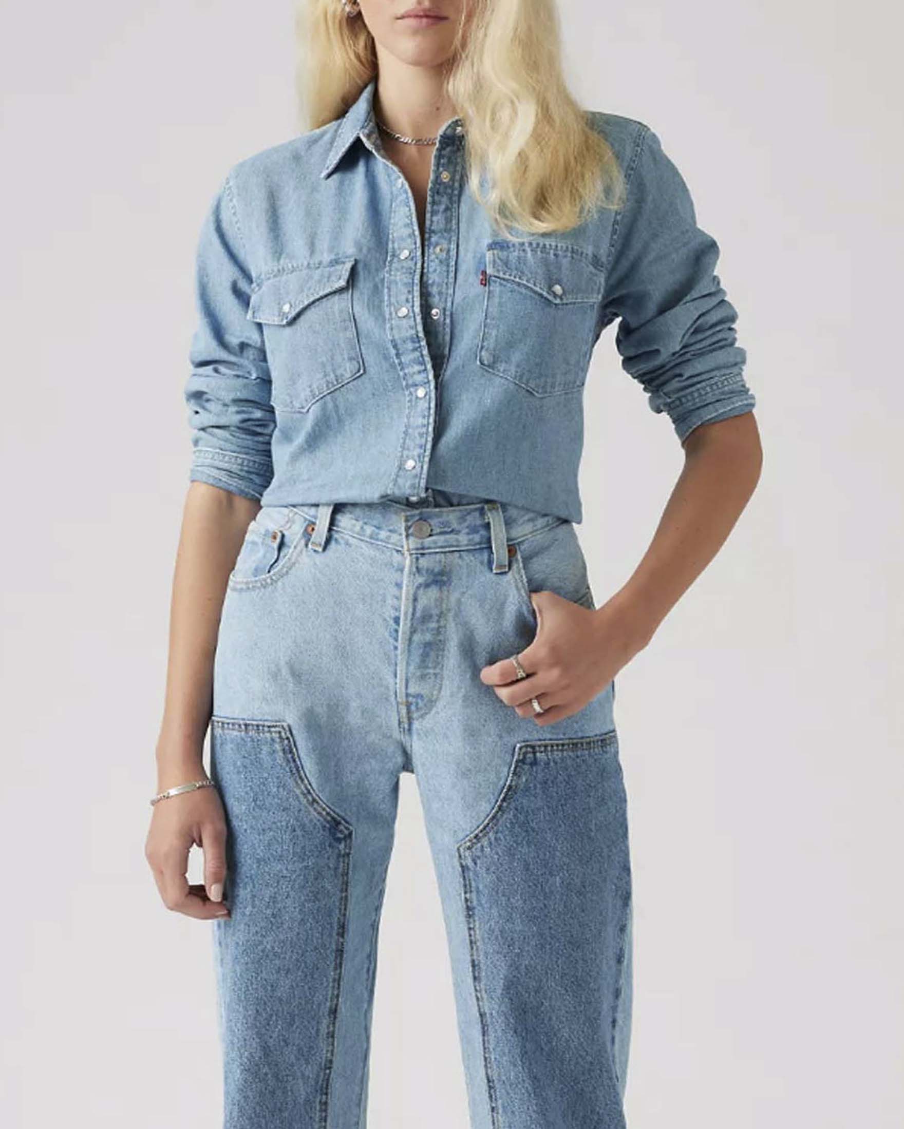 Camicia Iconic Western Essential Lightweight Levi's in denim chiaro