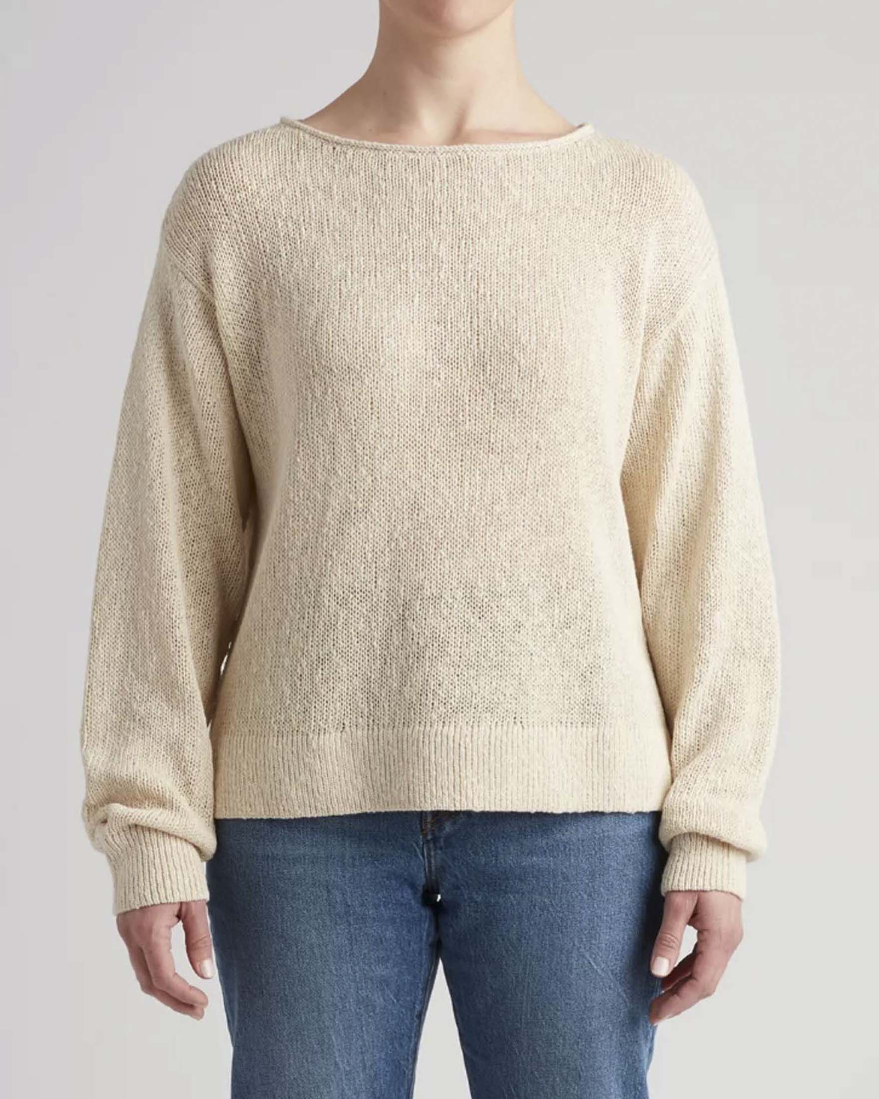 Maglia girocollo Laetitia Boucle Levi's color panna in cotone