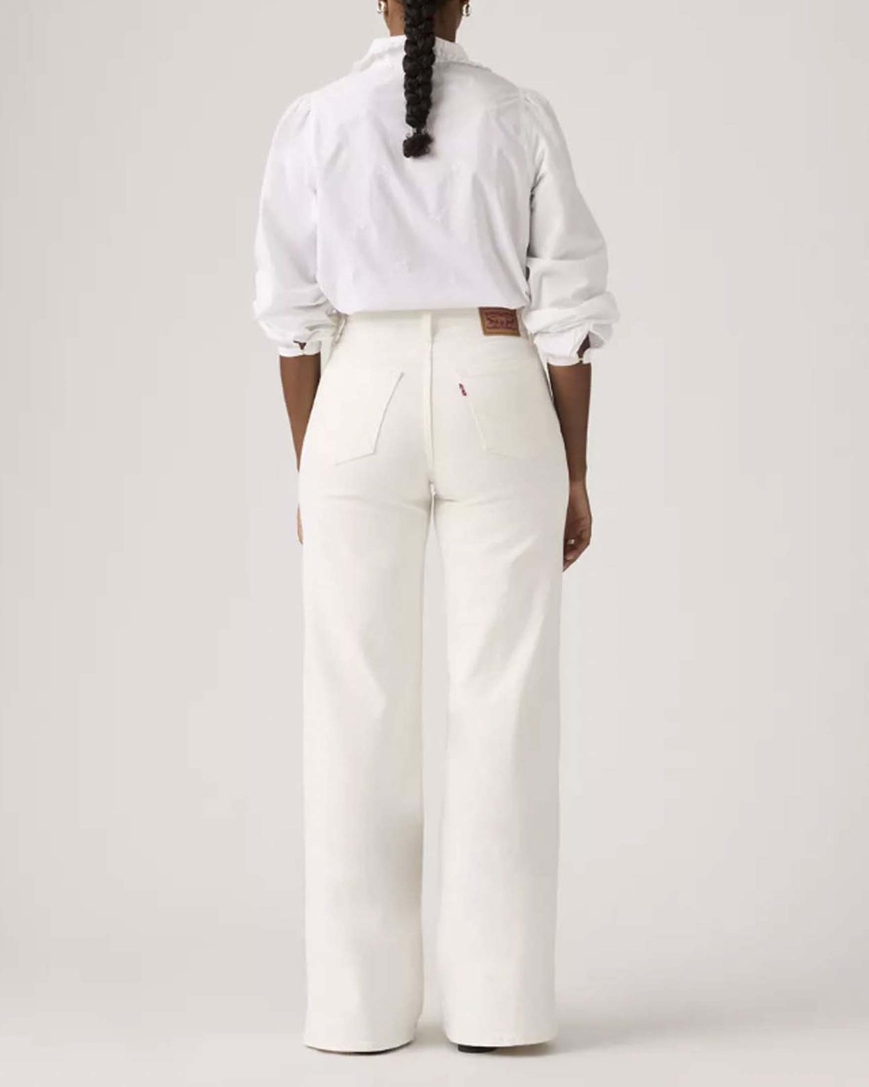 Jeans 728 High Rise Levi's bianco con gamba larga