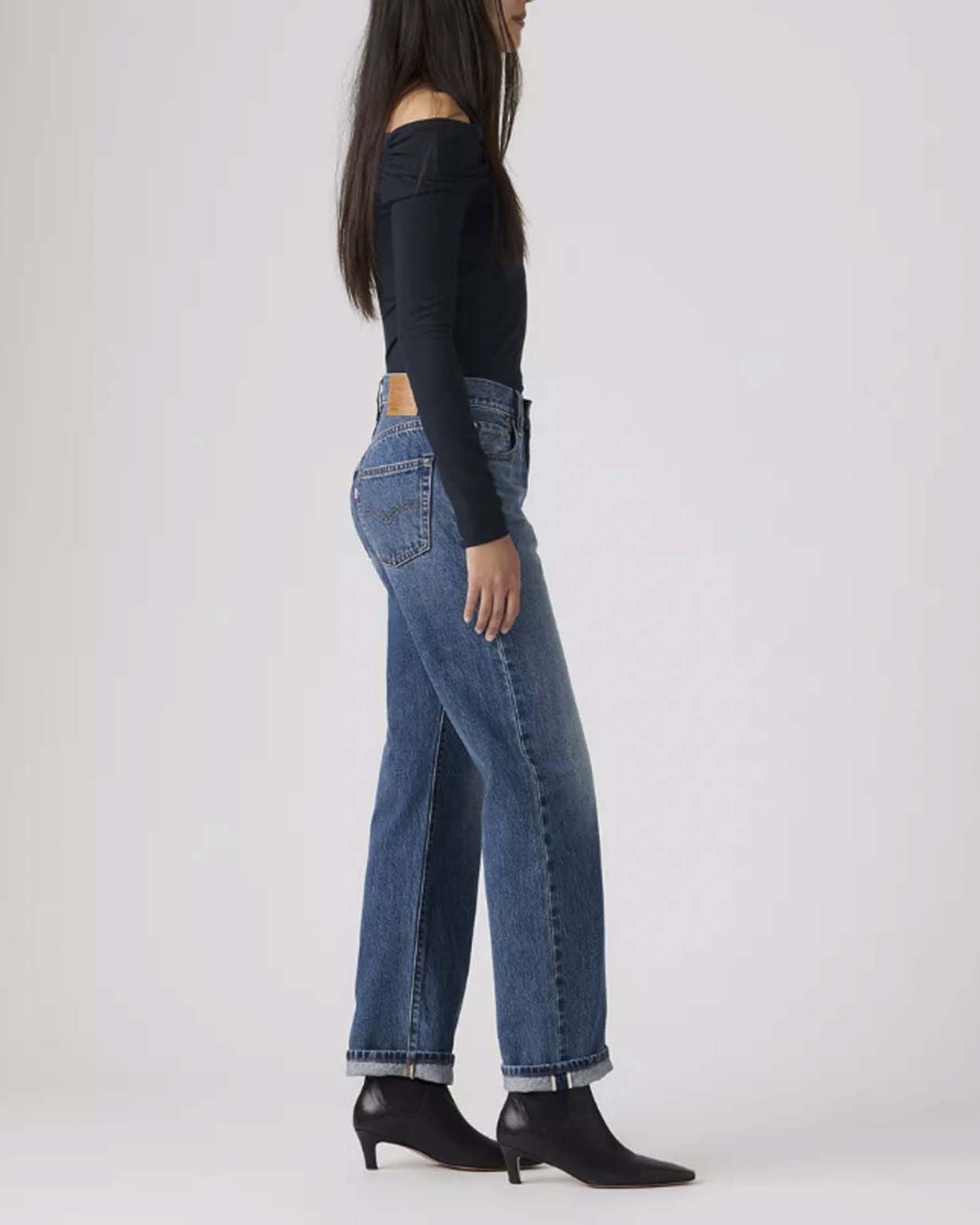 Jeans 501® anni '90 Levi's alla caviglia lavaggio medio stone washed image