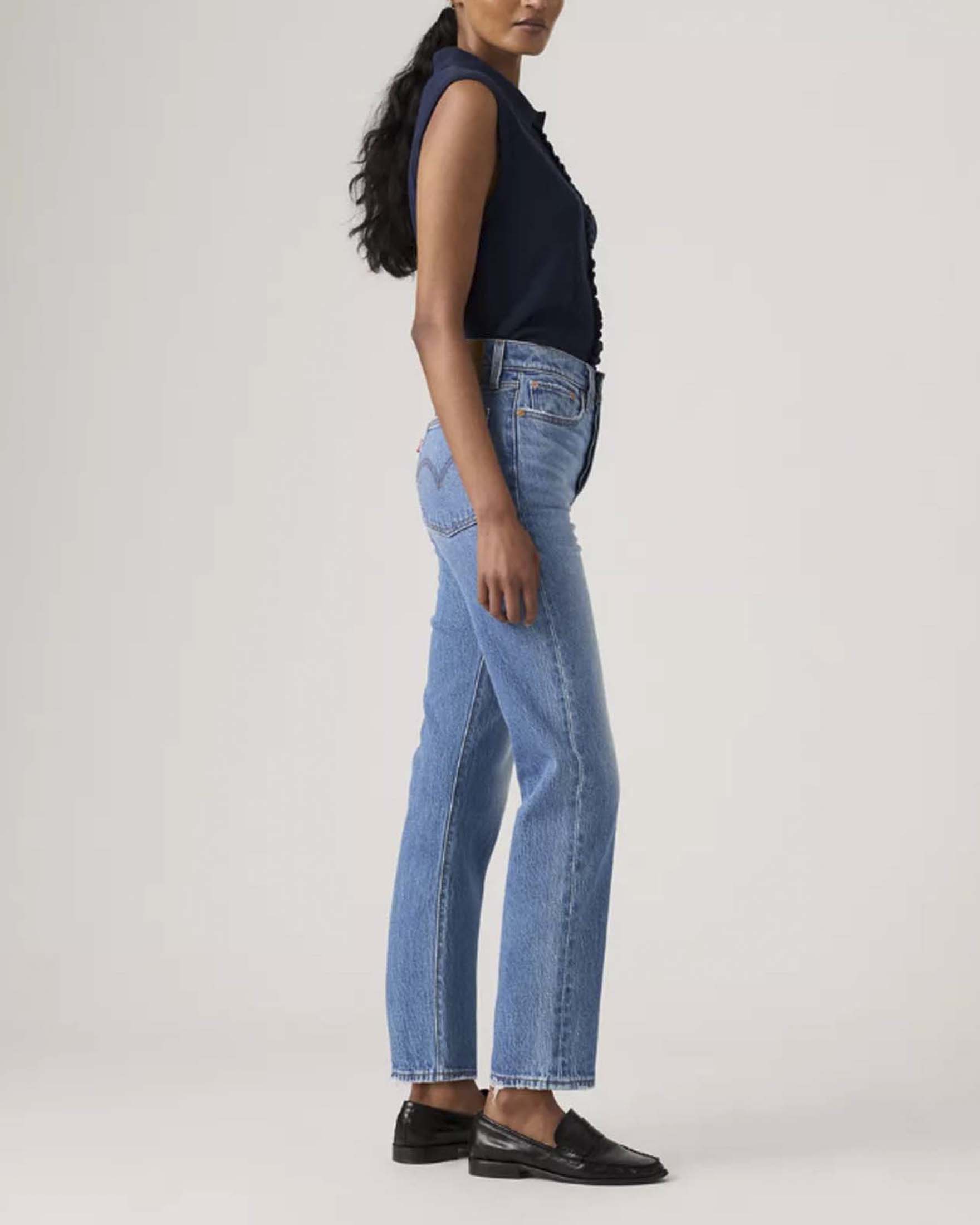 Jeans Wedgie Straight Levi's super stone washed a taglio dritto image