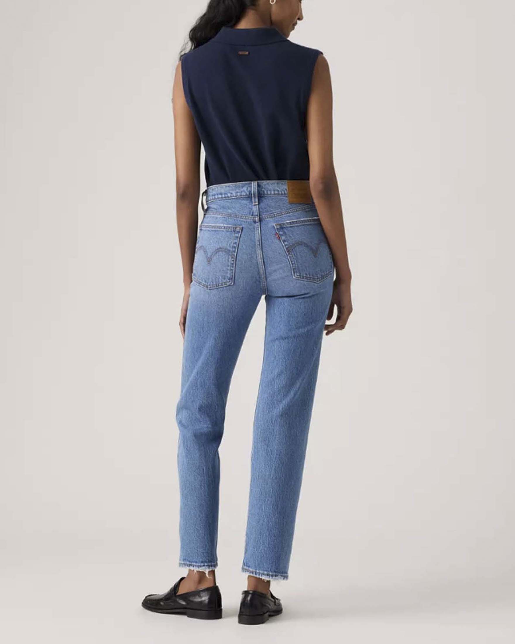 Jeans Wedgie Straight Levi's super stone washed a taglio dritto