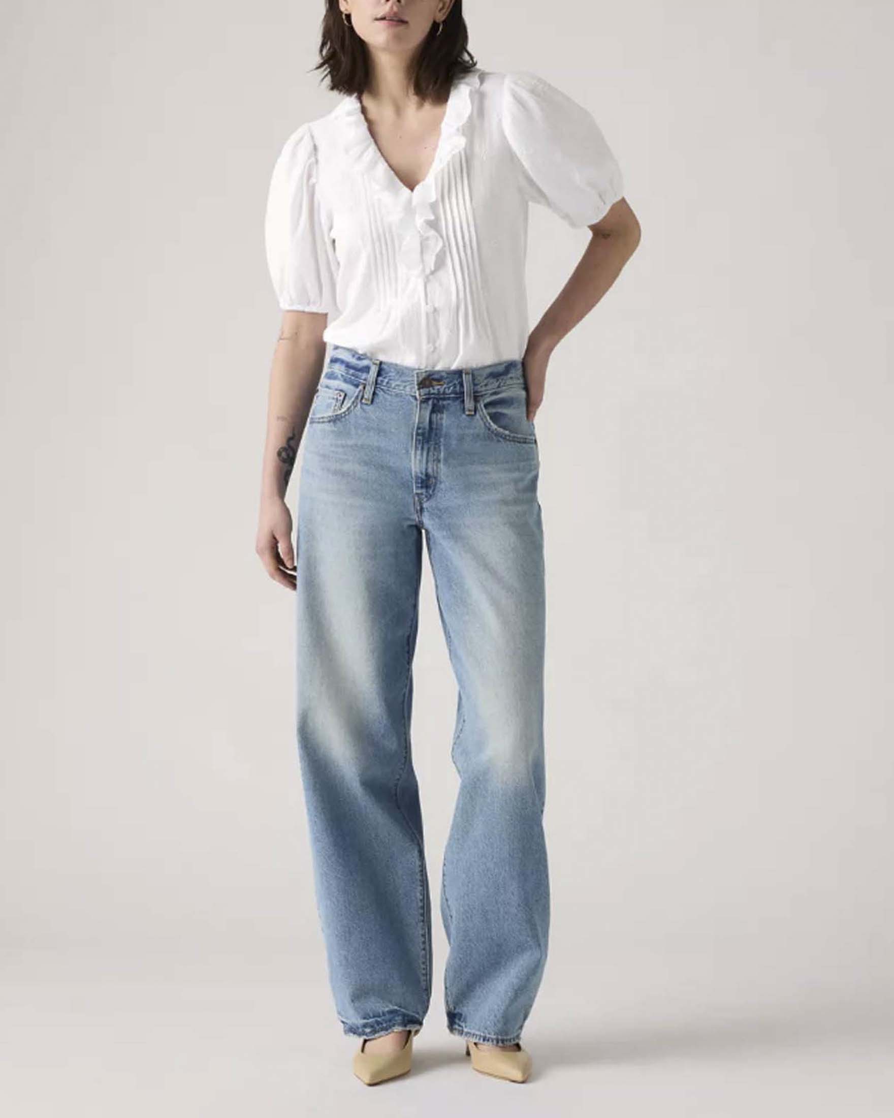 Jeans Baggy Dad Levi's super stone washed a vita media