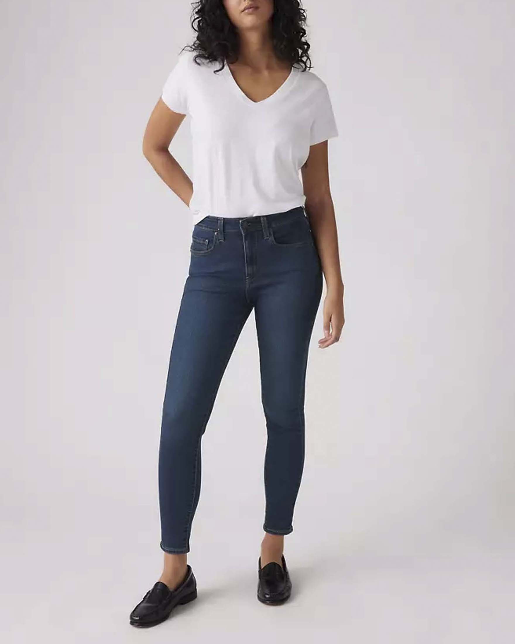 Jeans 721 Levi's High Rise Skinny a lavaggio scuro