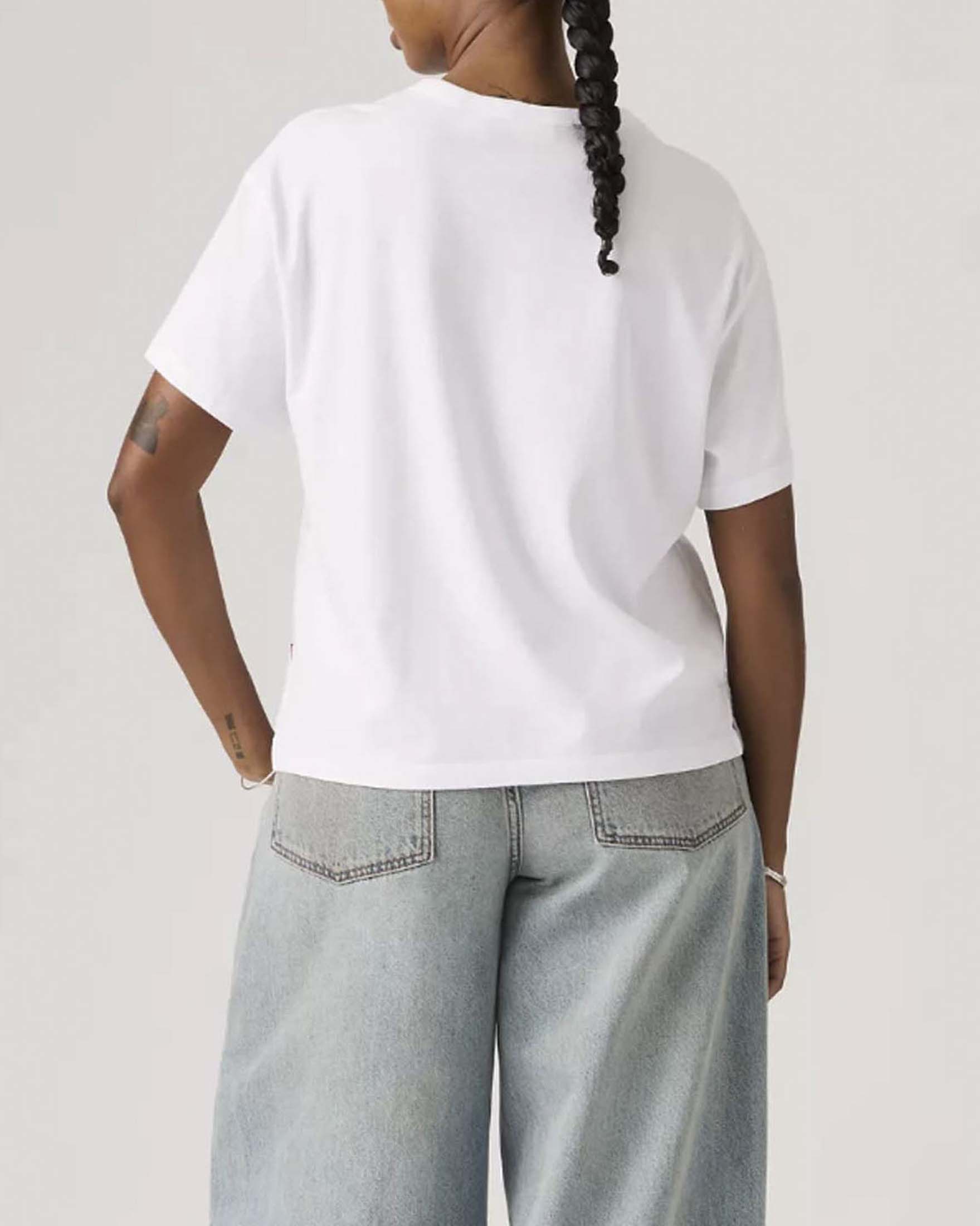 T-Shirt Vintage Levi's a maniche corte bianca in cotone con scollo a giro image