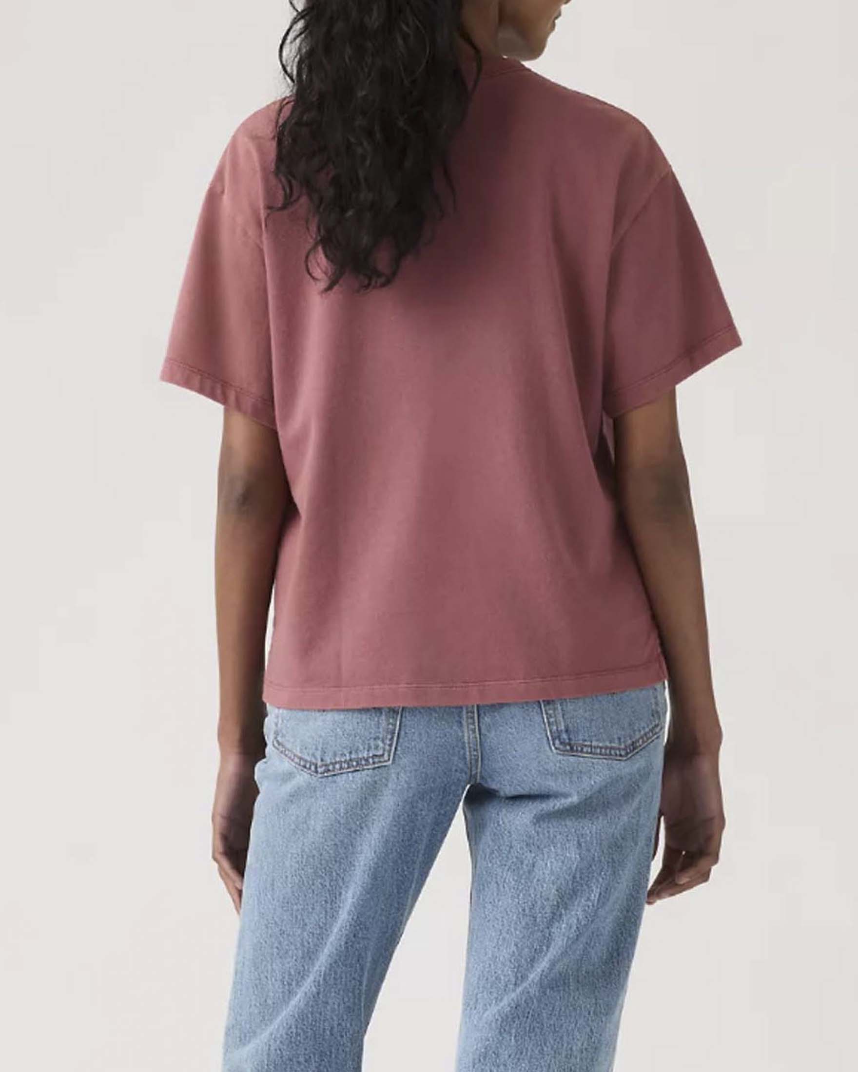 T-Shirt Vintage Levi's a maniche corte color malva in cotone con scollo a giro image