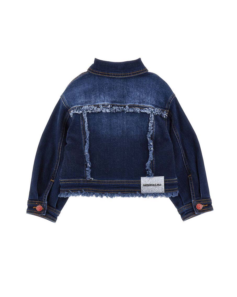 Giacca in denim Monnalisa X Hello Kitty blu con patch image