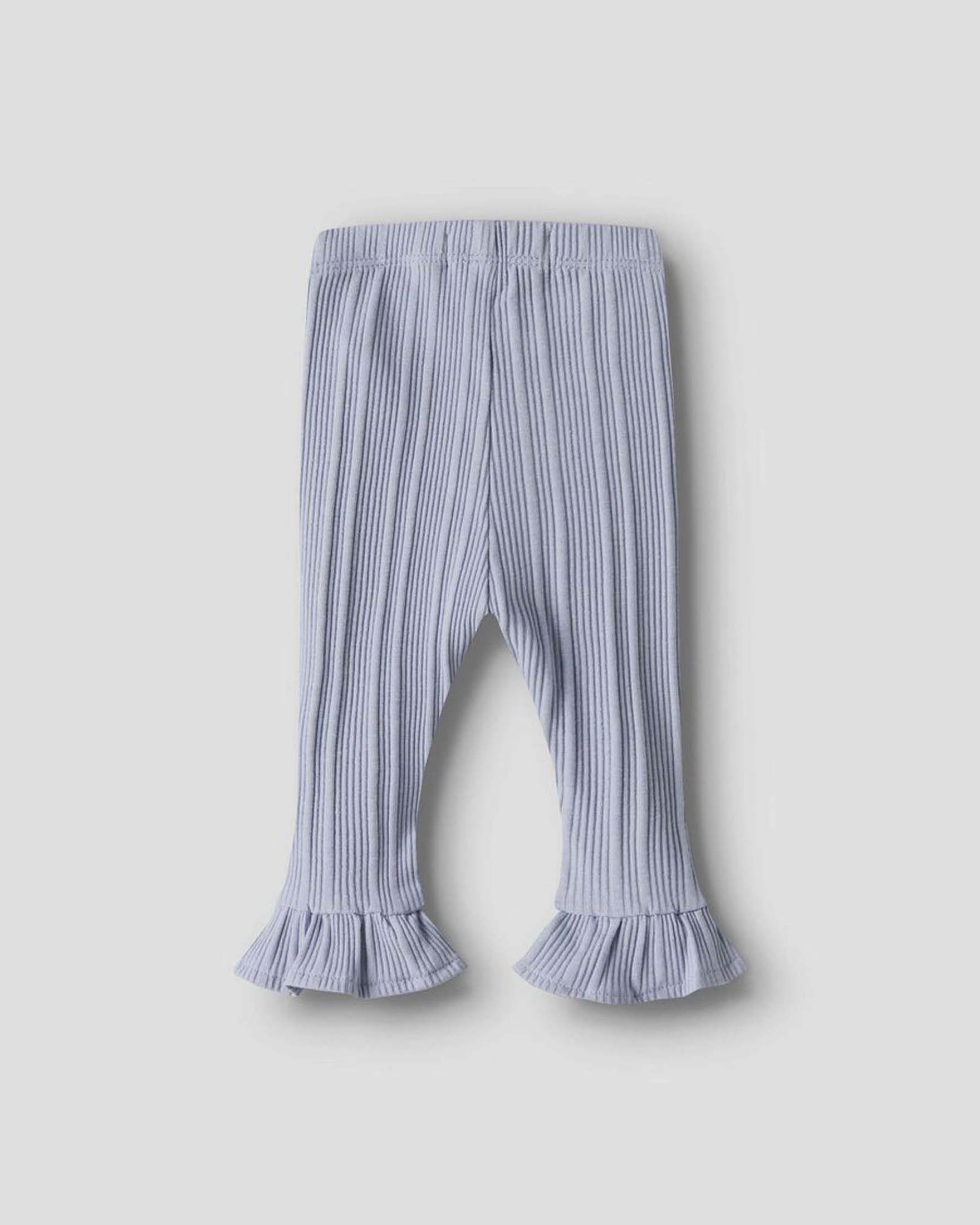 Leggins Lil'Atelier azzurro a costine con volant image
