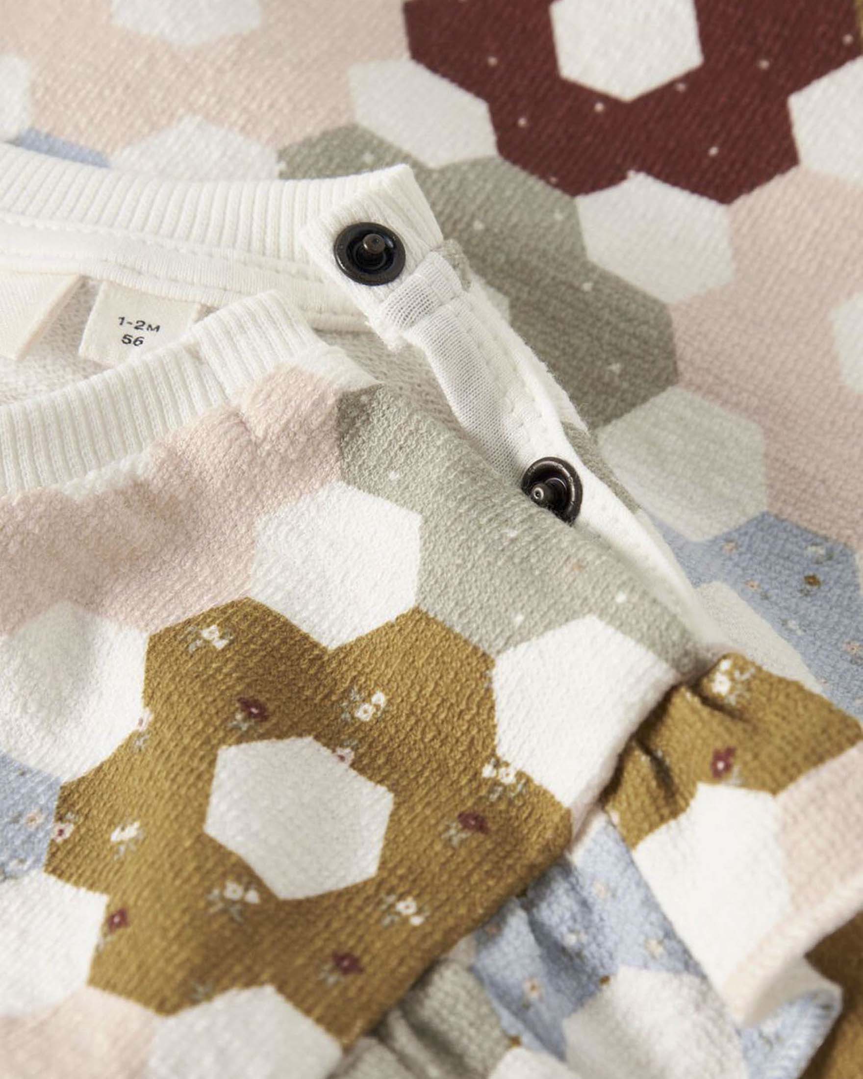 Felpa Lil'Atelier con rouches e fantasia fiori multicolor