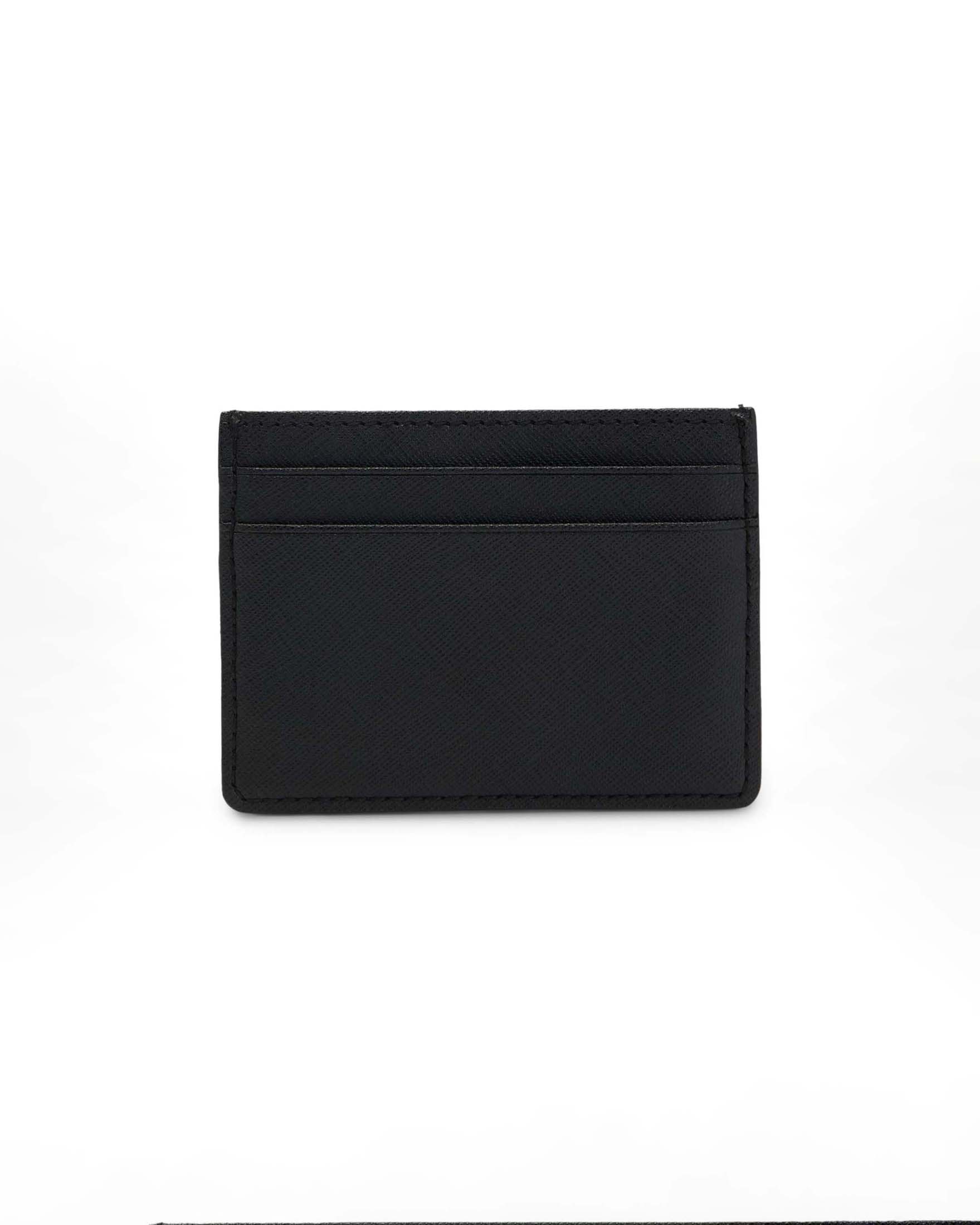 Portacarte Boss nero in pelle saffiano image