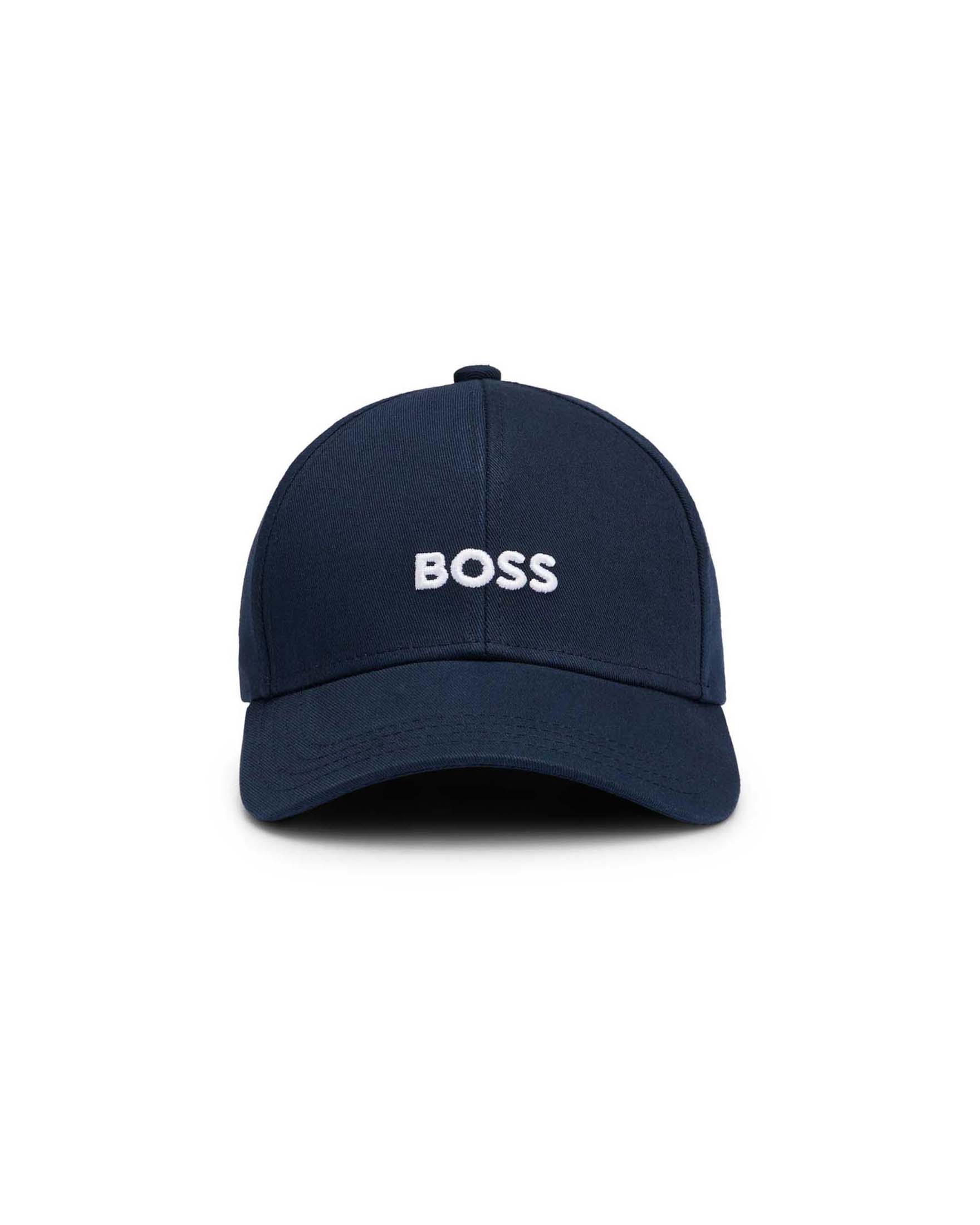 Berretto baseball Boss blu con logo ricamato
