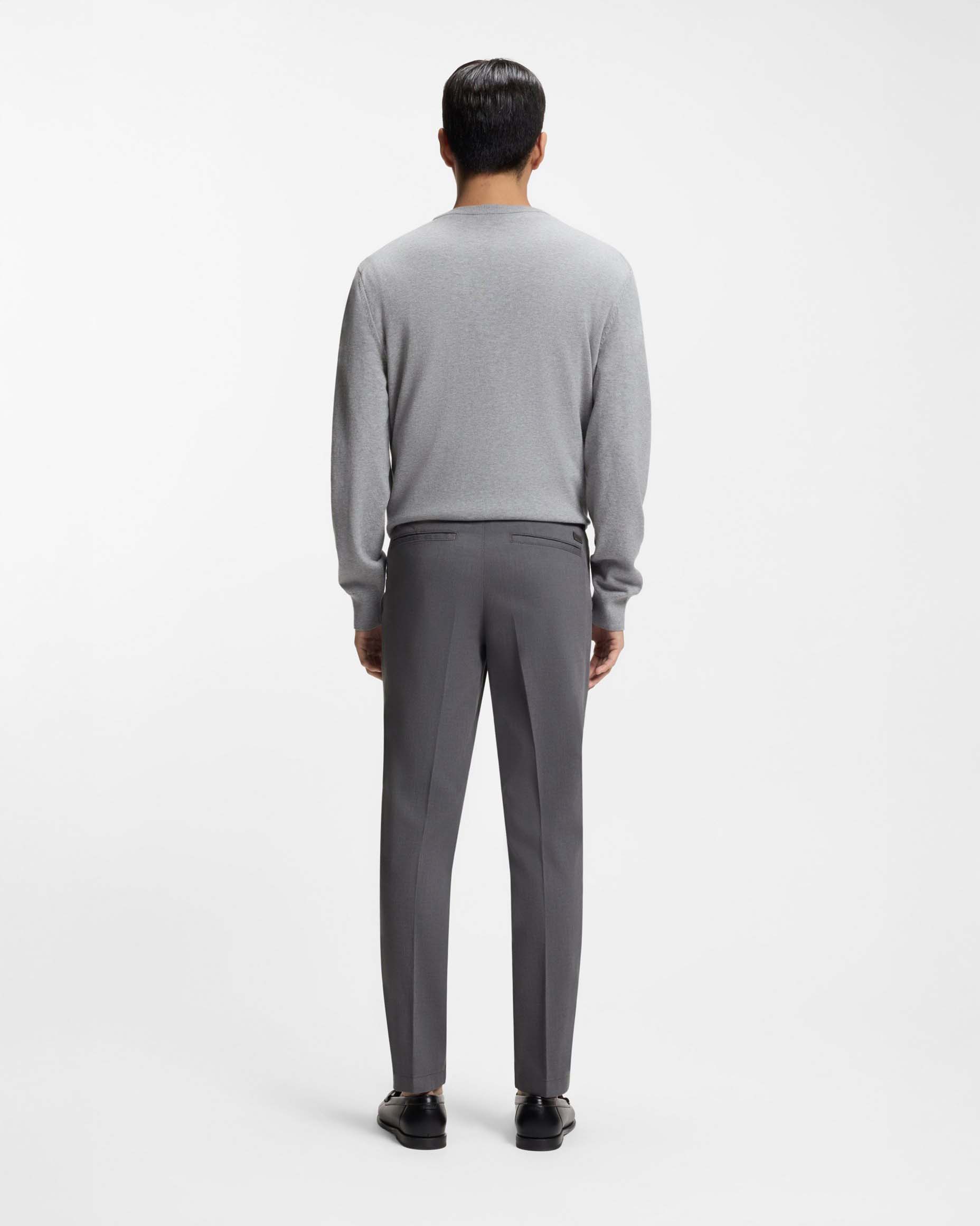 Pantalone chino Boss Kaiton blu in dobby di cotone stretch image