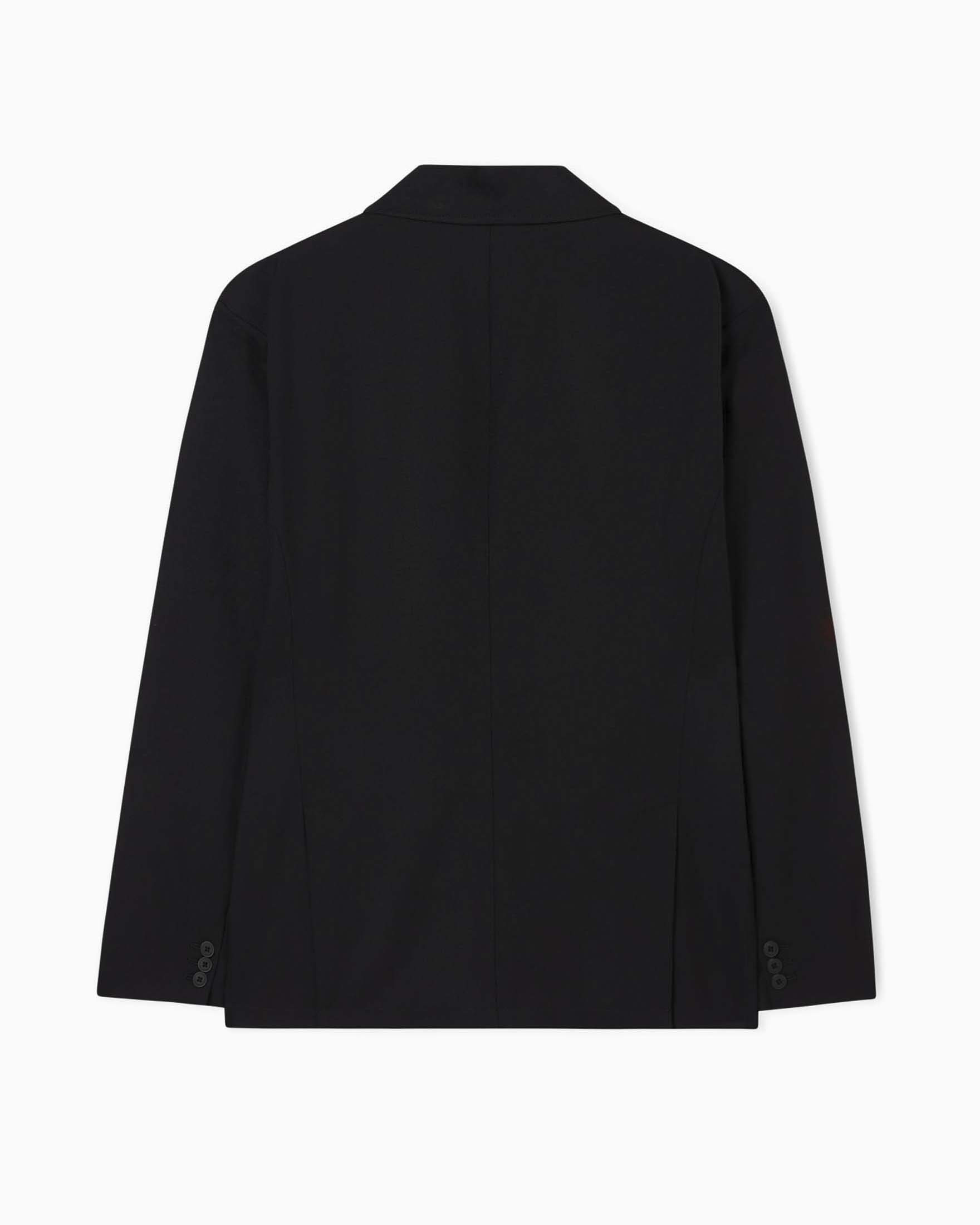 Blazer Armani Exchange nero in twill di misto viscosa image