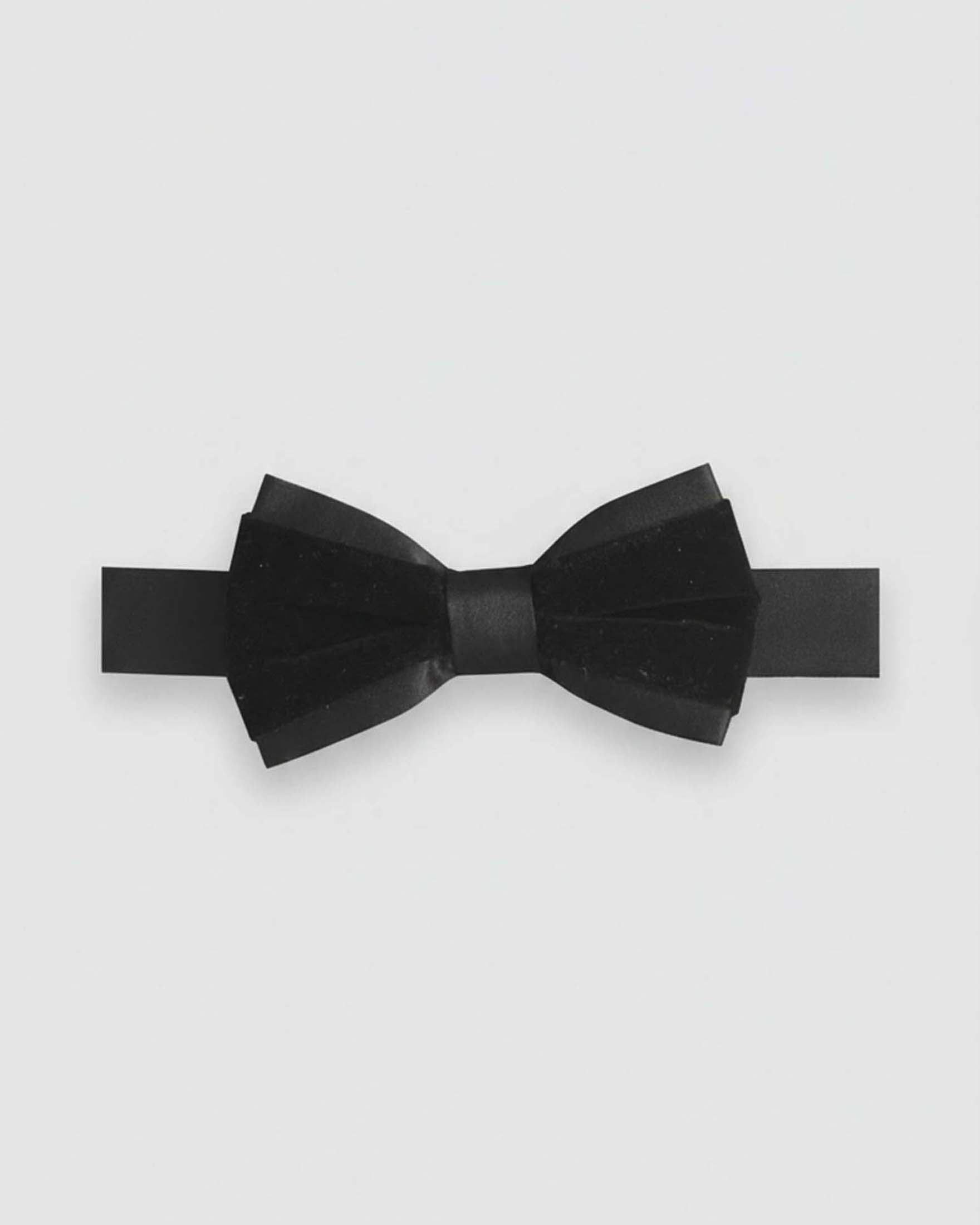 Papillon nero in raso e velluto