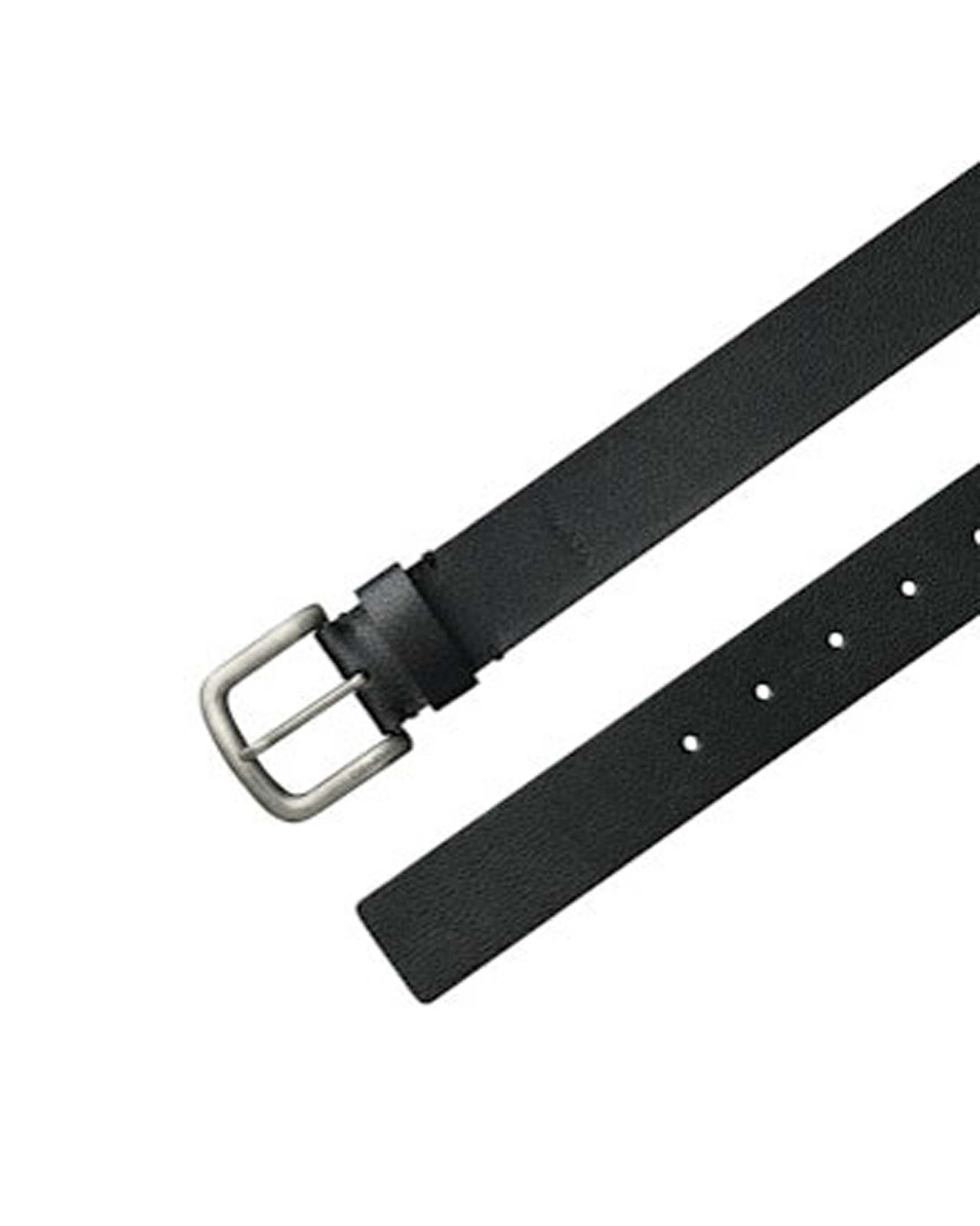 Cintura Calvin Klein Jeans nera in pelle con fibbia effetto vintage image