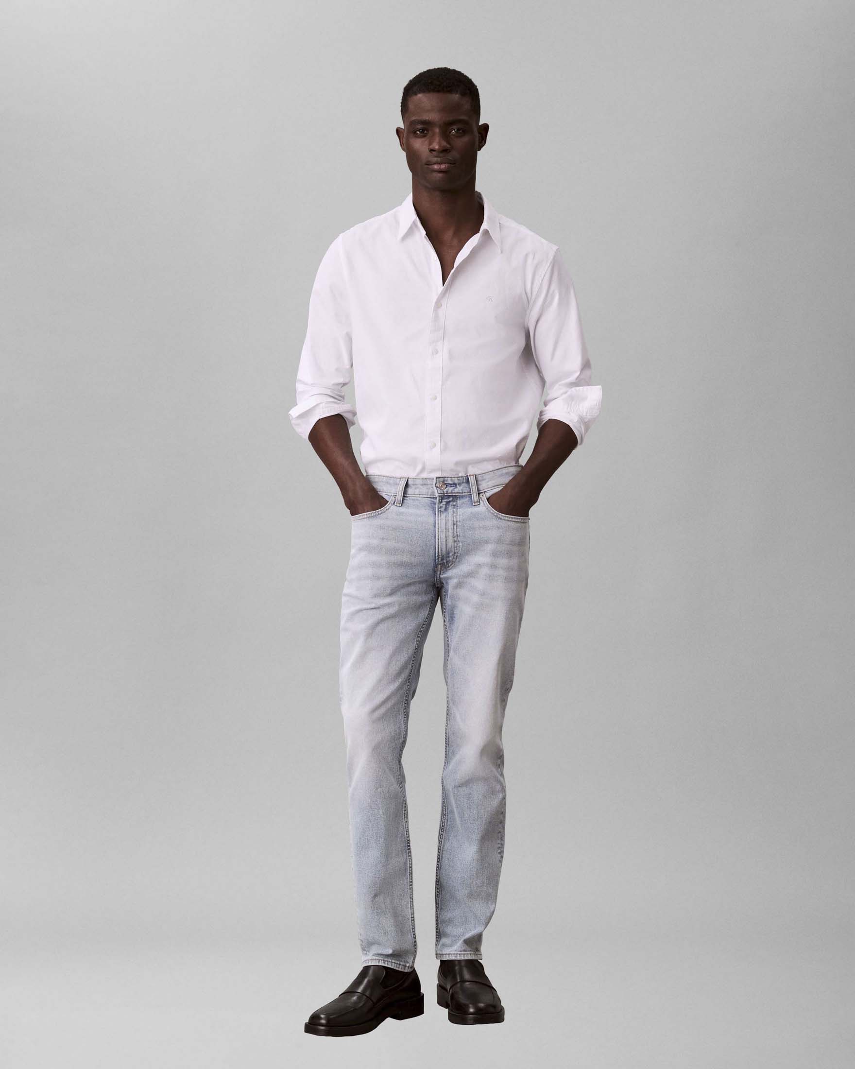 Calvin Klein Jeans slim light wash in cotone elasticizzato