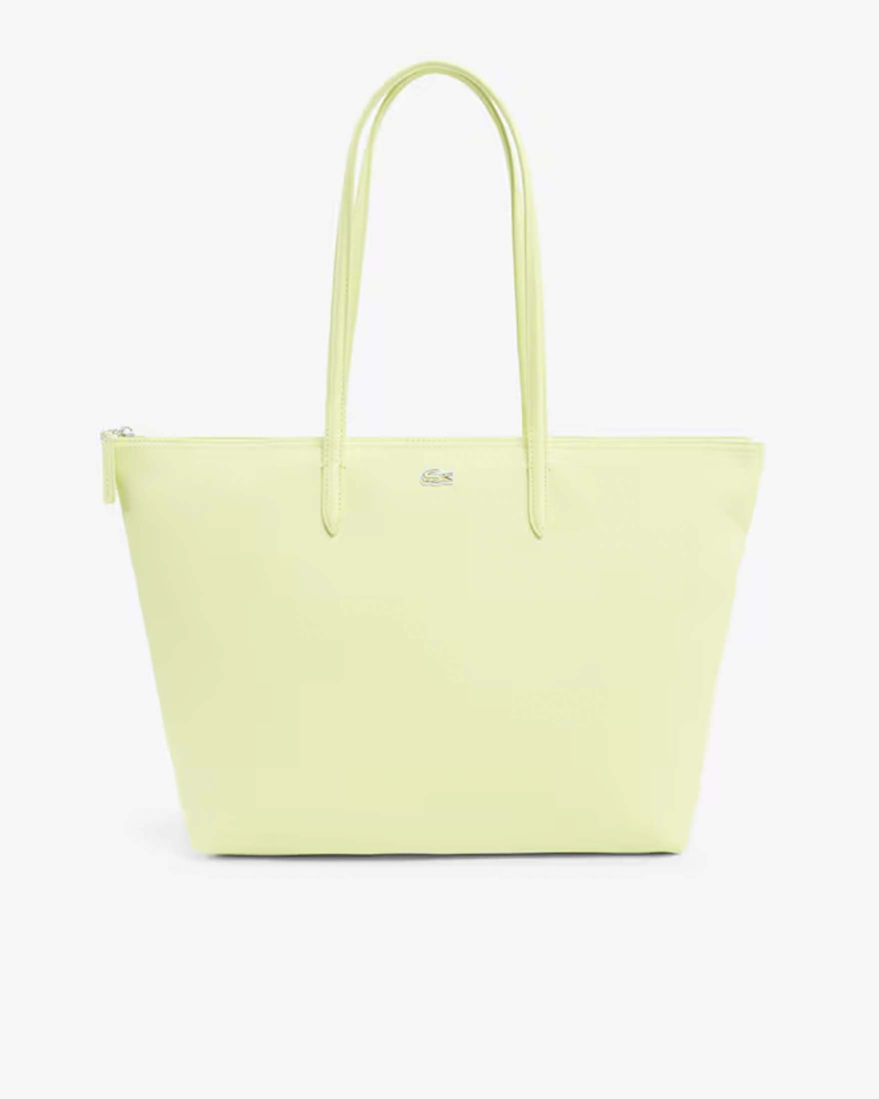 Shopping bag grande L.12.12 Concept in mini piquè color lime